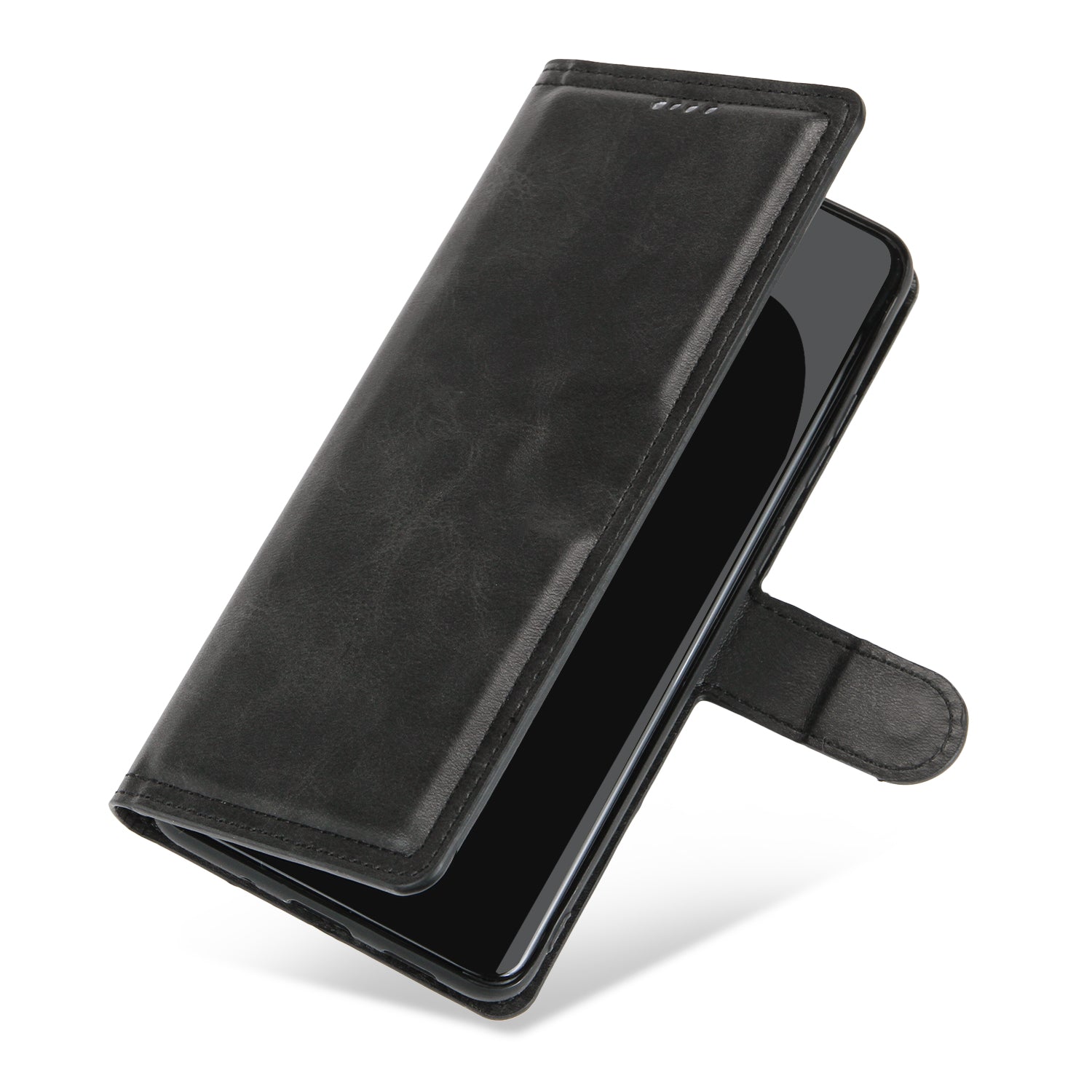 Auto-absorbed Wallet Leather Phone Cover Case [Support Wireless Charging] for Samsung Galaxy S20 Plus 4G/5G - Black