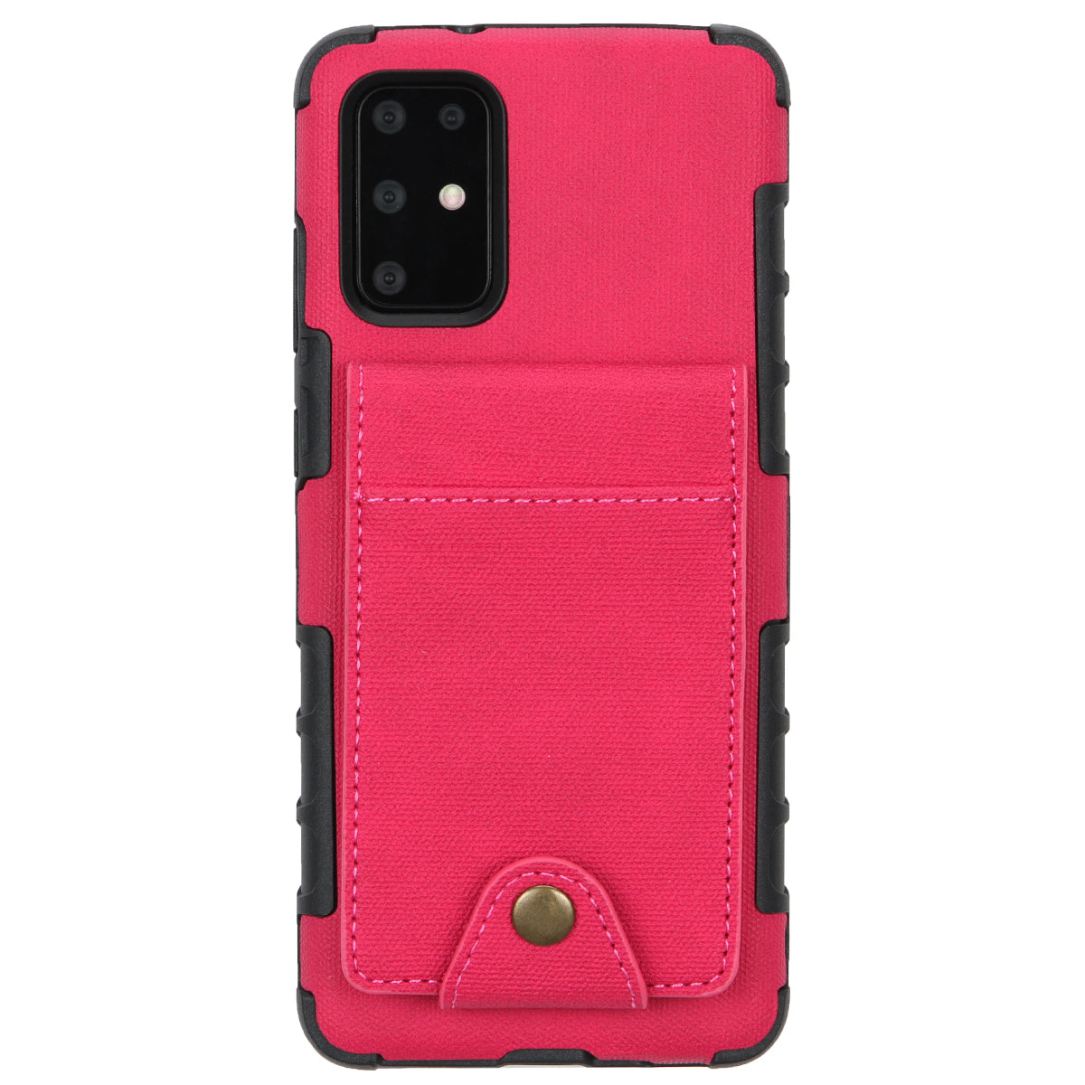 SHOUHUSHEN Leather Coated TPU Case with Card Slots for Samsung Galaxy S20 Plus - Rose