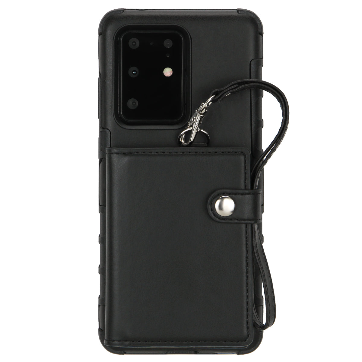 SHOUHUSHEN PU Leather Coated PC TPU Hybrid Case for Samsung Galaxy S20 Ultra - Black