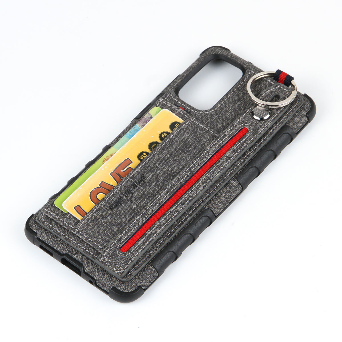 SHOUHUSHEN Cloth Coated Combo Case with Card Slot for Samsung Galaxy S20 4G/S20 5G - Grey