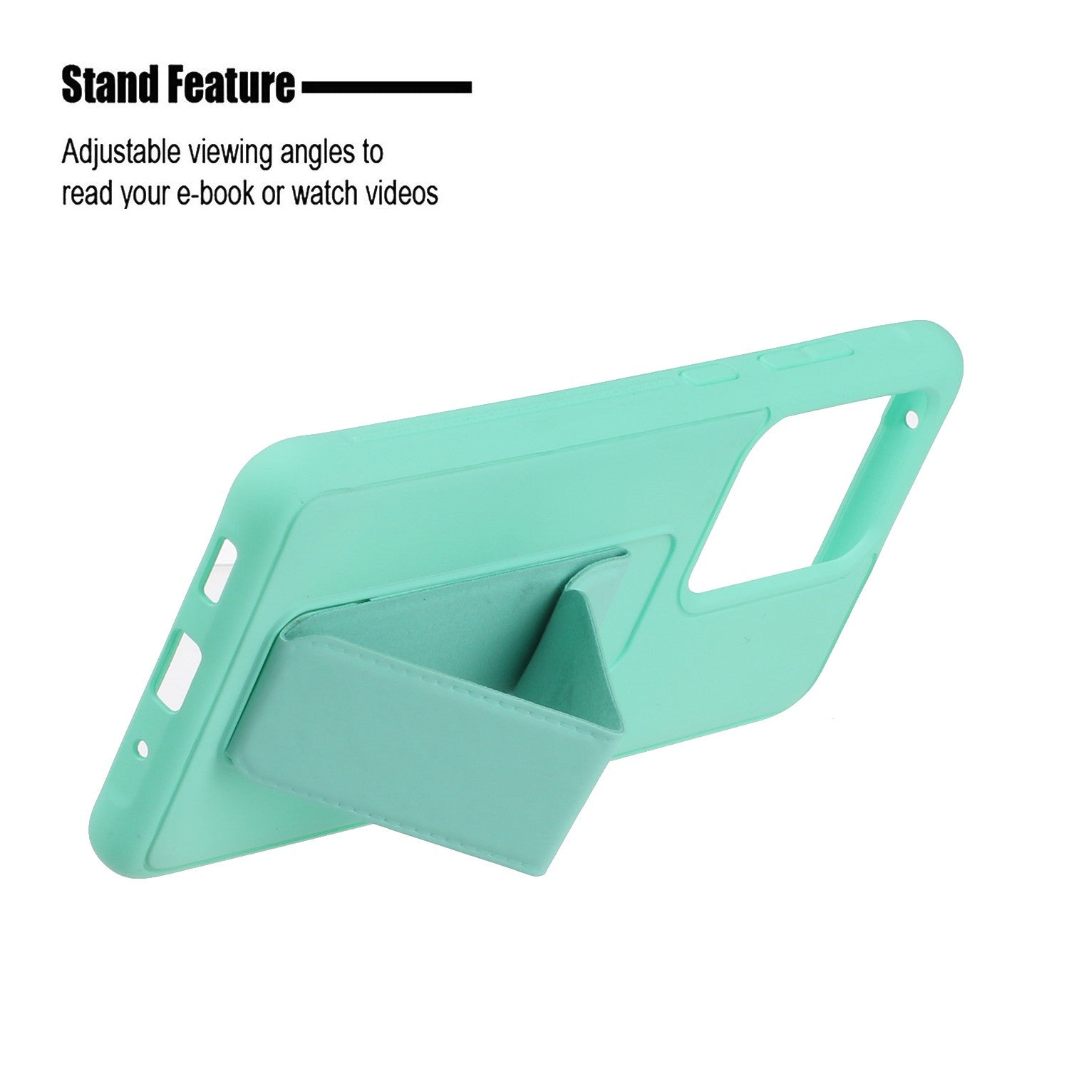 For Samsung Galaxy S20 Ultra Magnetic Hand Strap Kickstand TPU + PC Phone Cover - Cyan