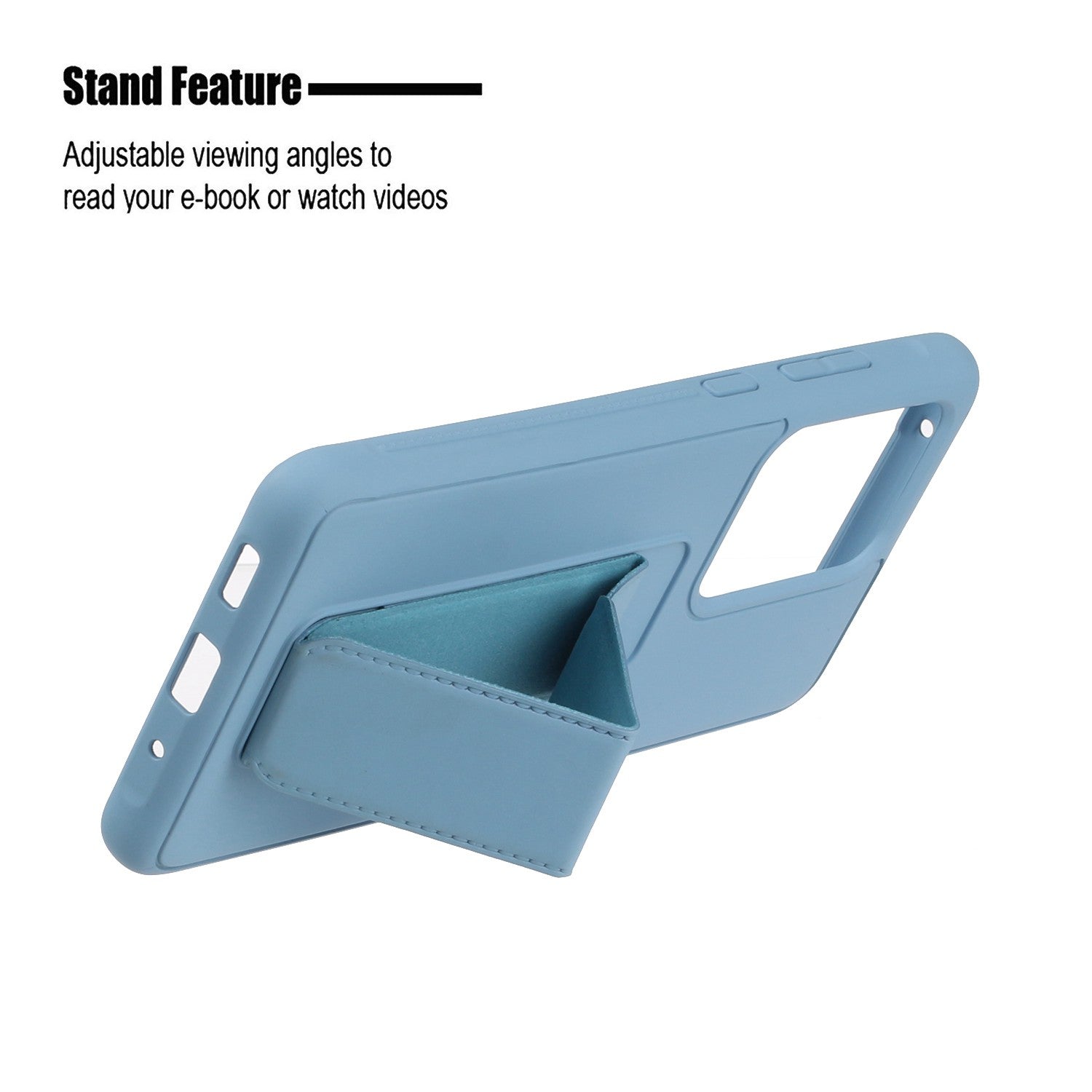 For Samsung Galaxy S20 Ultra Magnetic Hand Strap Kickstand TPU + PC Phone Cover - Baby Blue