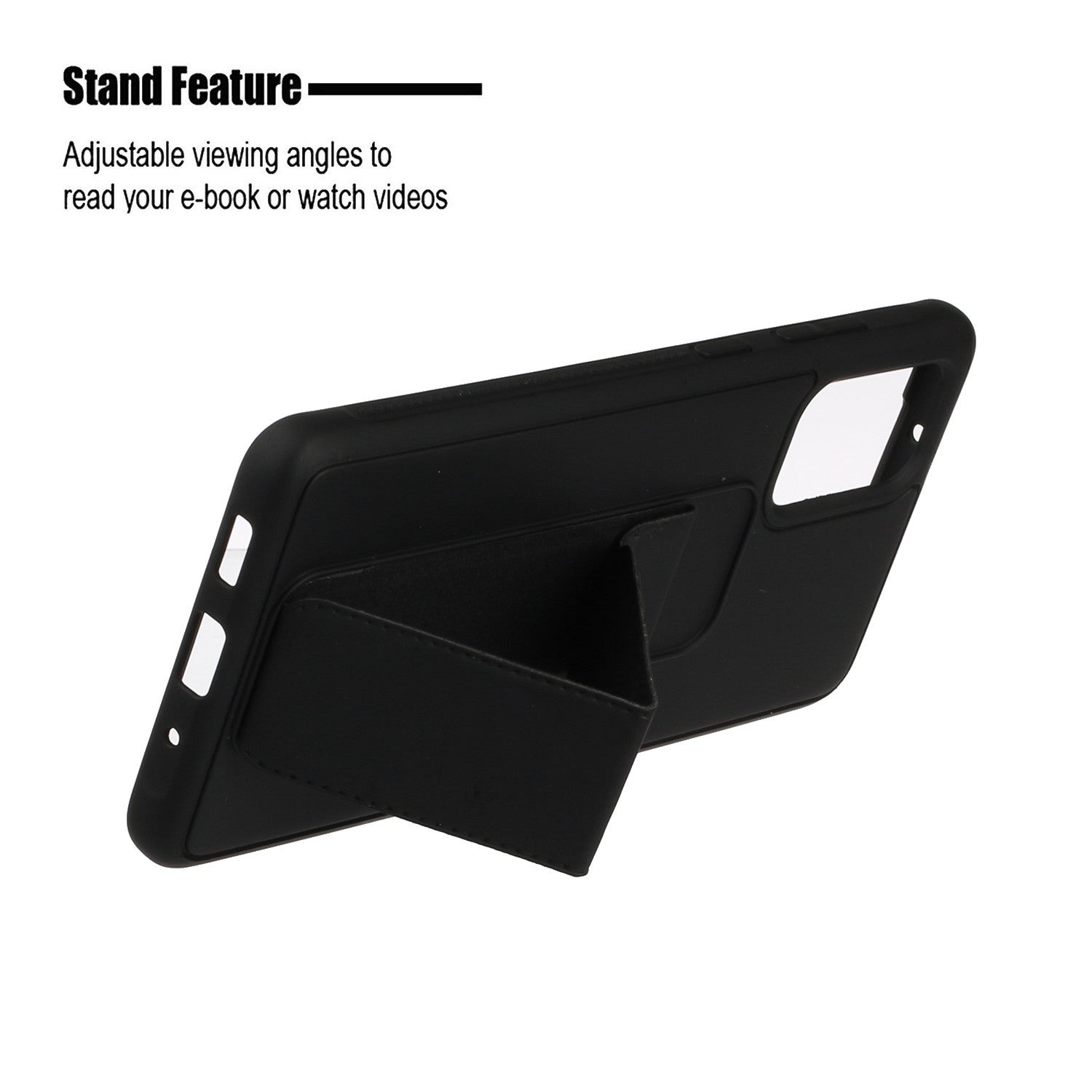 For Samsung Galaxy S20 4G/S20 5G Magnetic Hand Strap Kickstand TPU + PC Phone Cover - Black