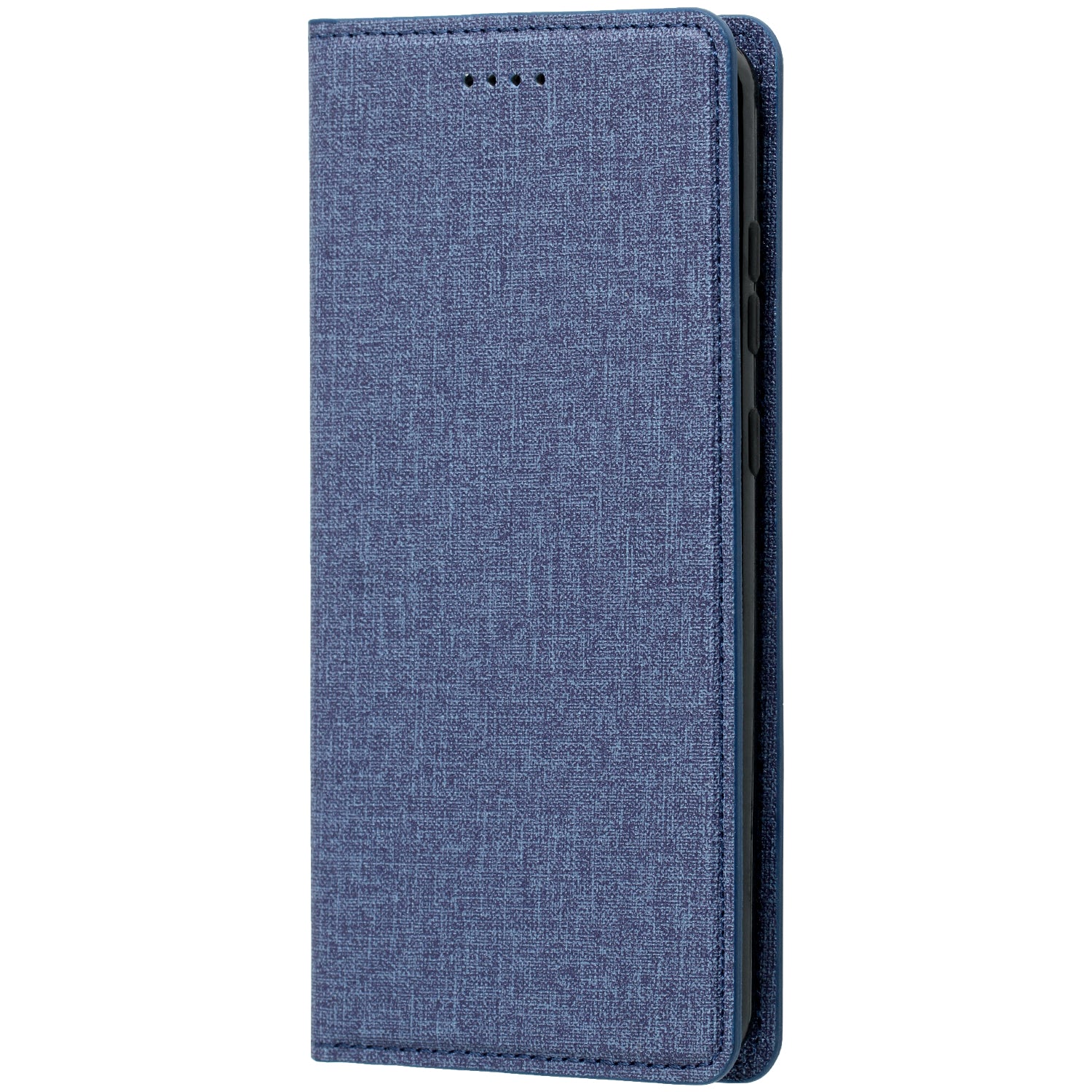 Auto-absorbed Cloth Texture Leather Stand Case with Card Slots for Samsung Galaxy S20 Ultra - Blue