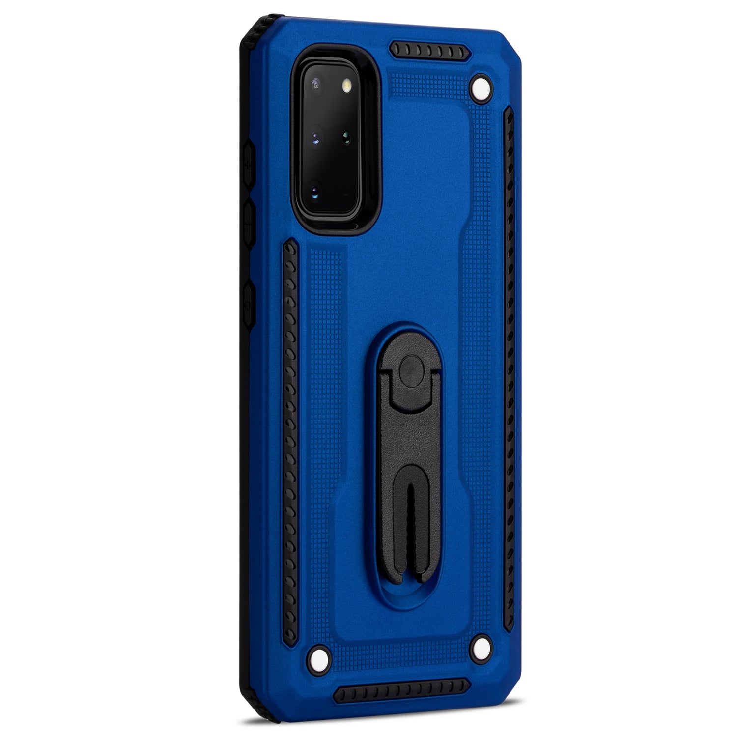 Air Outlet Clip Kickstand PC + TPU Hybrid Case for Samsung Galaxy S20 Plus / S20 Plus 5G - Blue