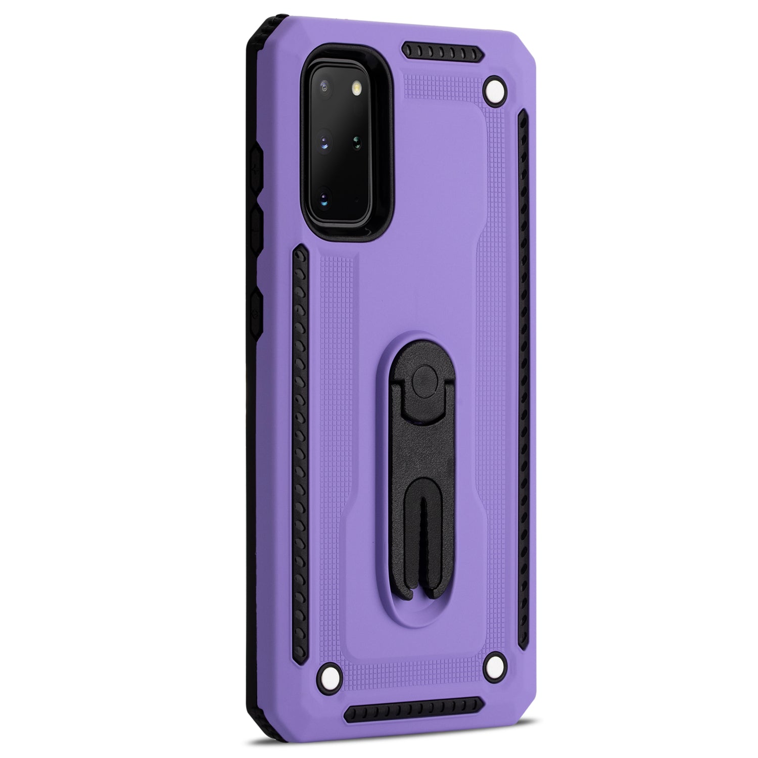 Air Outlet Clip Kickstand PC + TPU Hybrid Case for Samsung Galaxy S20 Plus / S20 Plus 5G - Purple