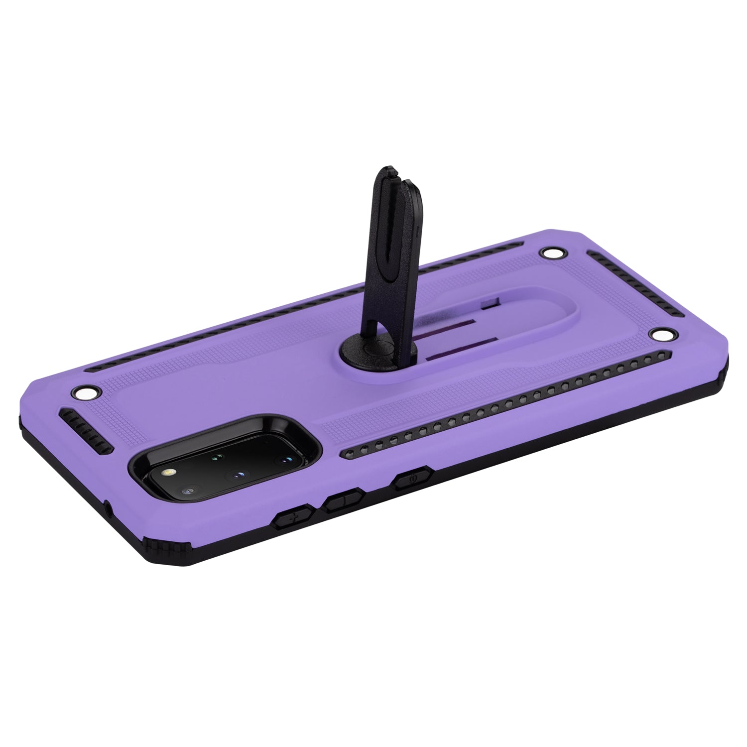 Air Outlet Clip Kickstand PC + TPU Hybrid Case for Samsung Galaxy S20 Plus / S20 Plus 5G - Purple