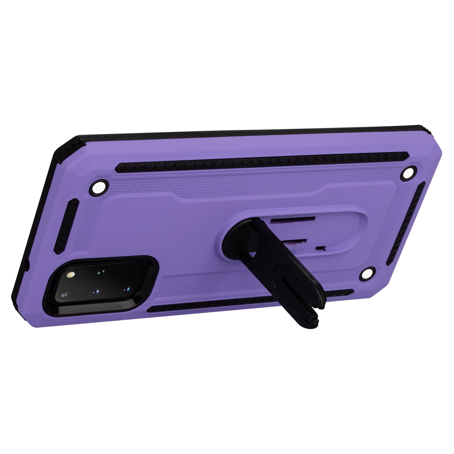 Air Outlet Clip Kickstand PC + TPU Hybrid Case for Samsung Galaxy S20 Plus / S20 Plus 5G - Purple