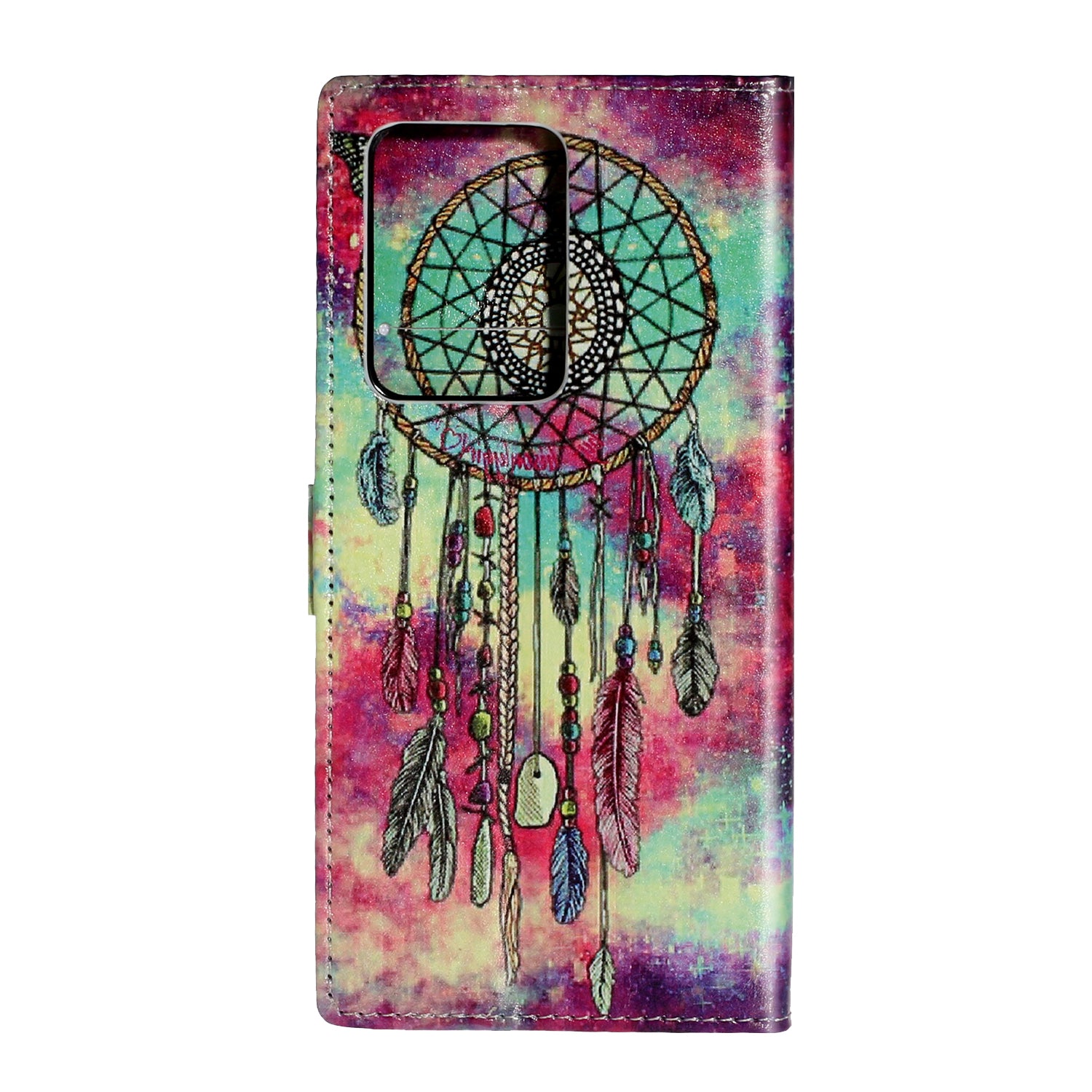 Pattern Printing Magnetic Leather Phone Case Wallet for Samsung Galaxy S20 Ultra - Dream Catcher