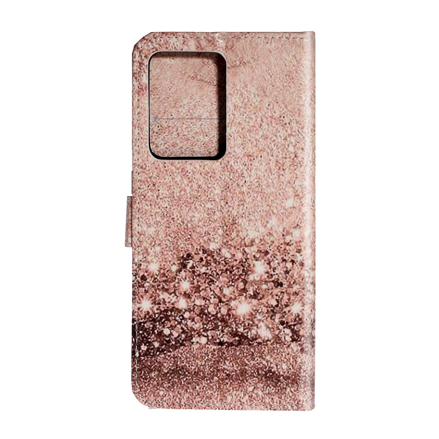 Pattern Printing Magnetic Leather Phone Case Wallet for Samsung Galaxy S20 Ultra - Gold