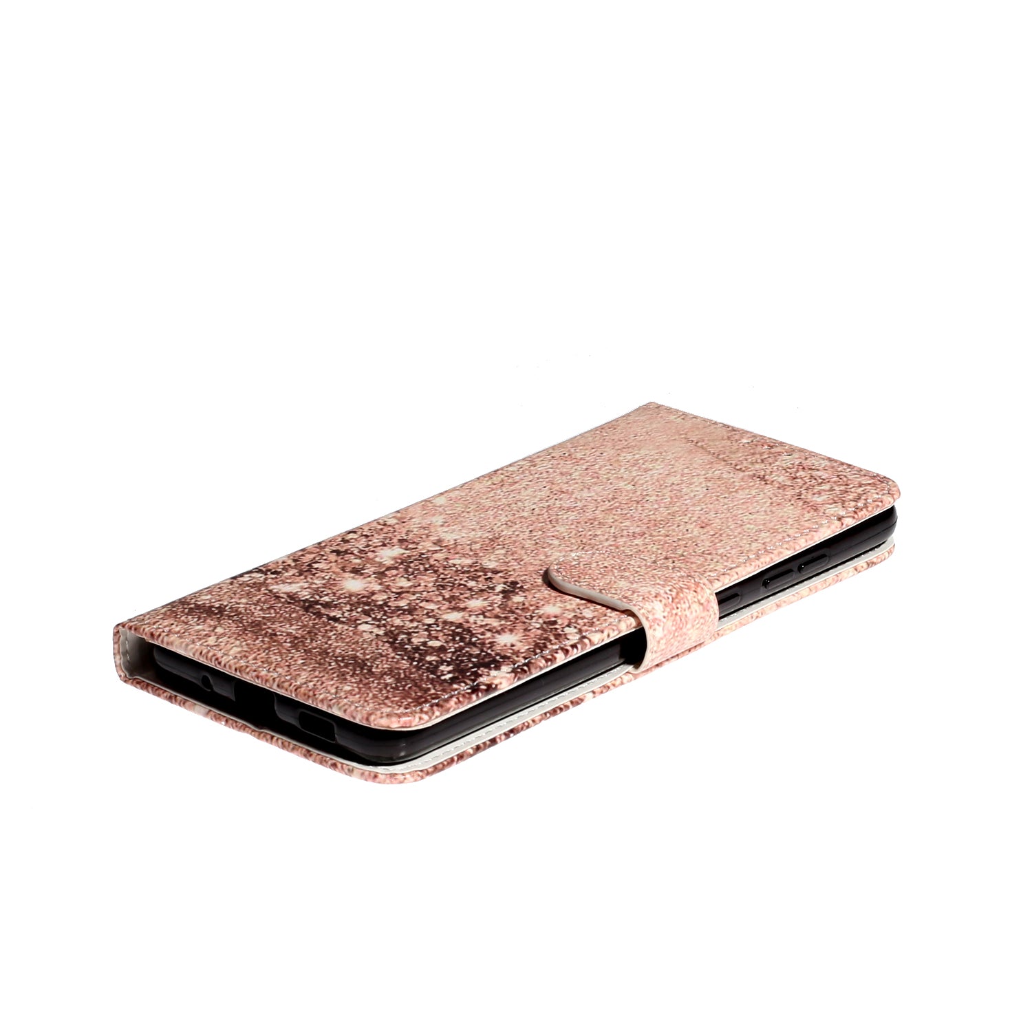 Pattern Printing Magnetic Leather Phone Case Wallet for Samsung Galaxy S20 Ultra - Gold