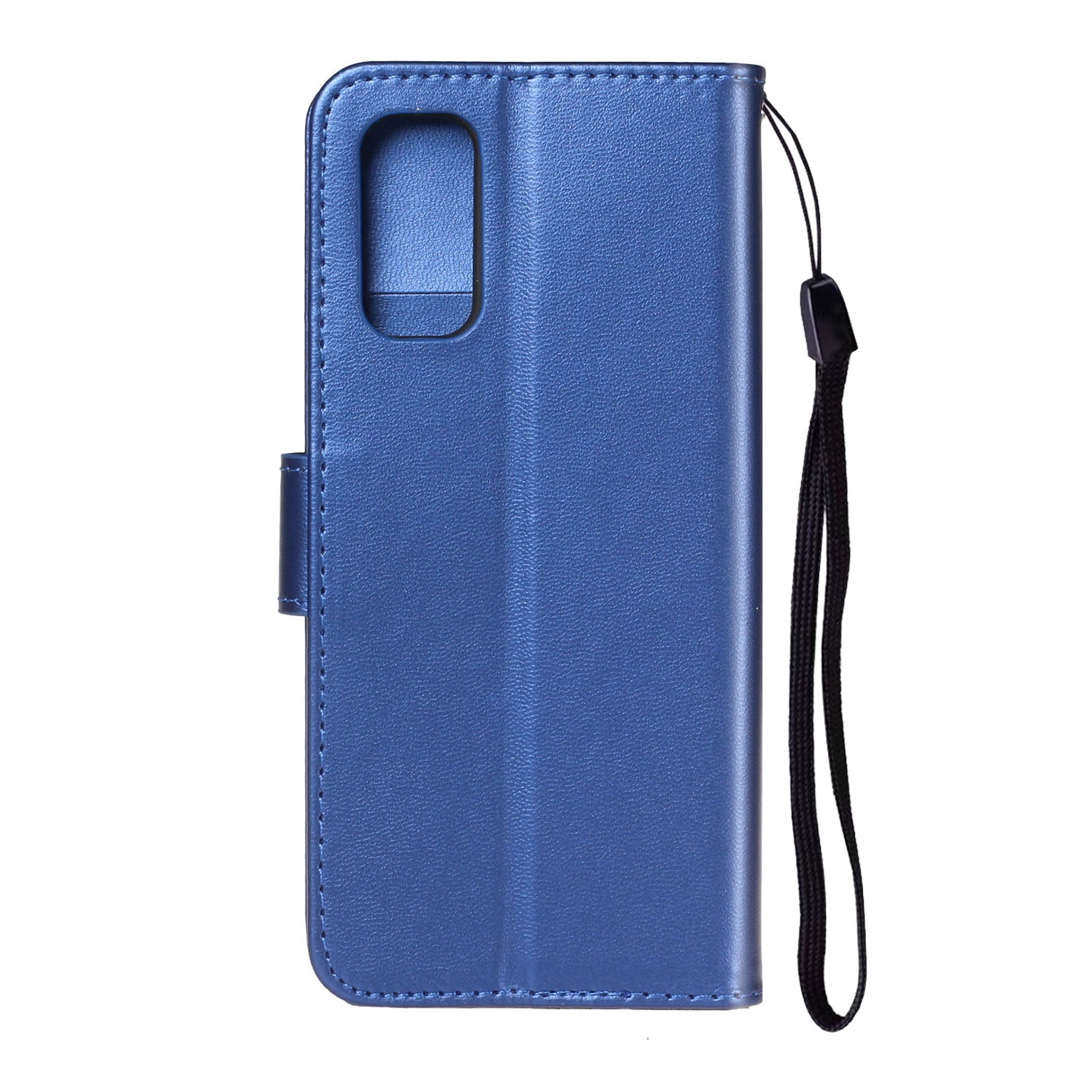 Pure Color Leather Mobile Cover for Samsung Galaxy S20 Plus - Blue