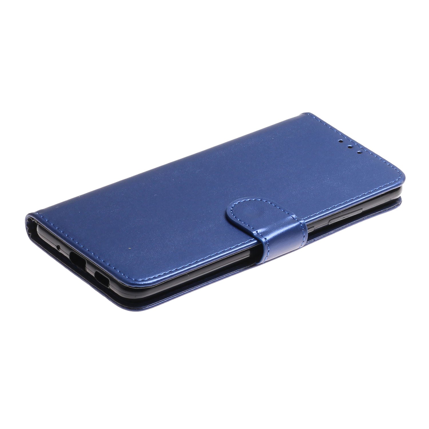 Pure Color Leather Mobile Cover for Samsung Galaxy S20 Plus - Blue