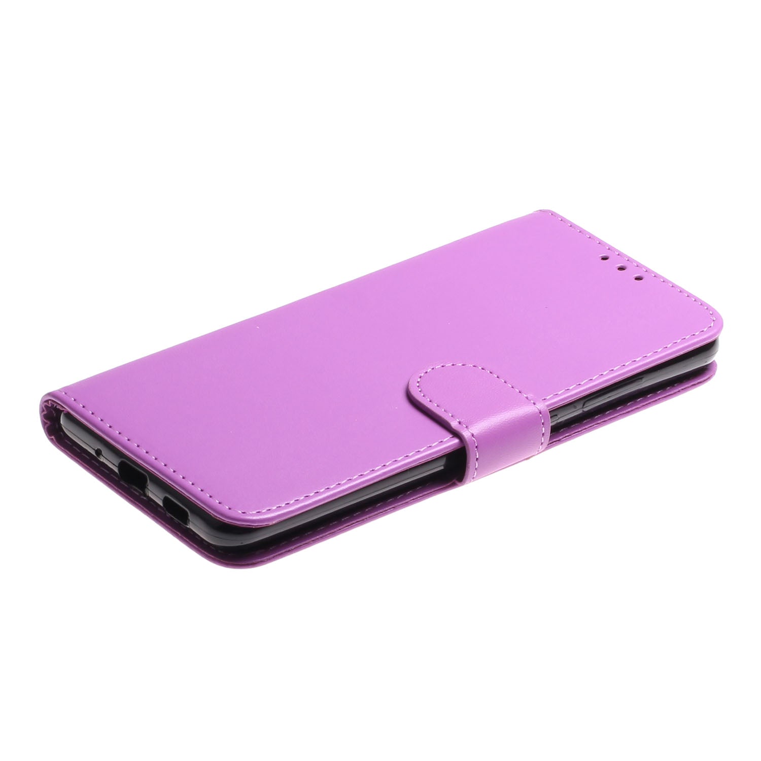 Pure Color Leather Mobile Cover for Samsung Galaxy S20 Plus - Purple