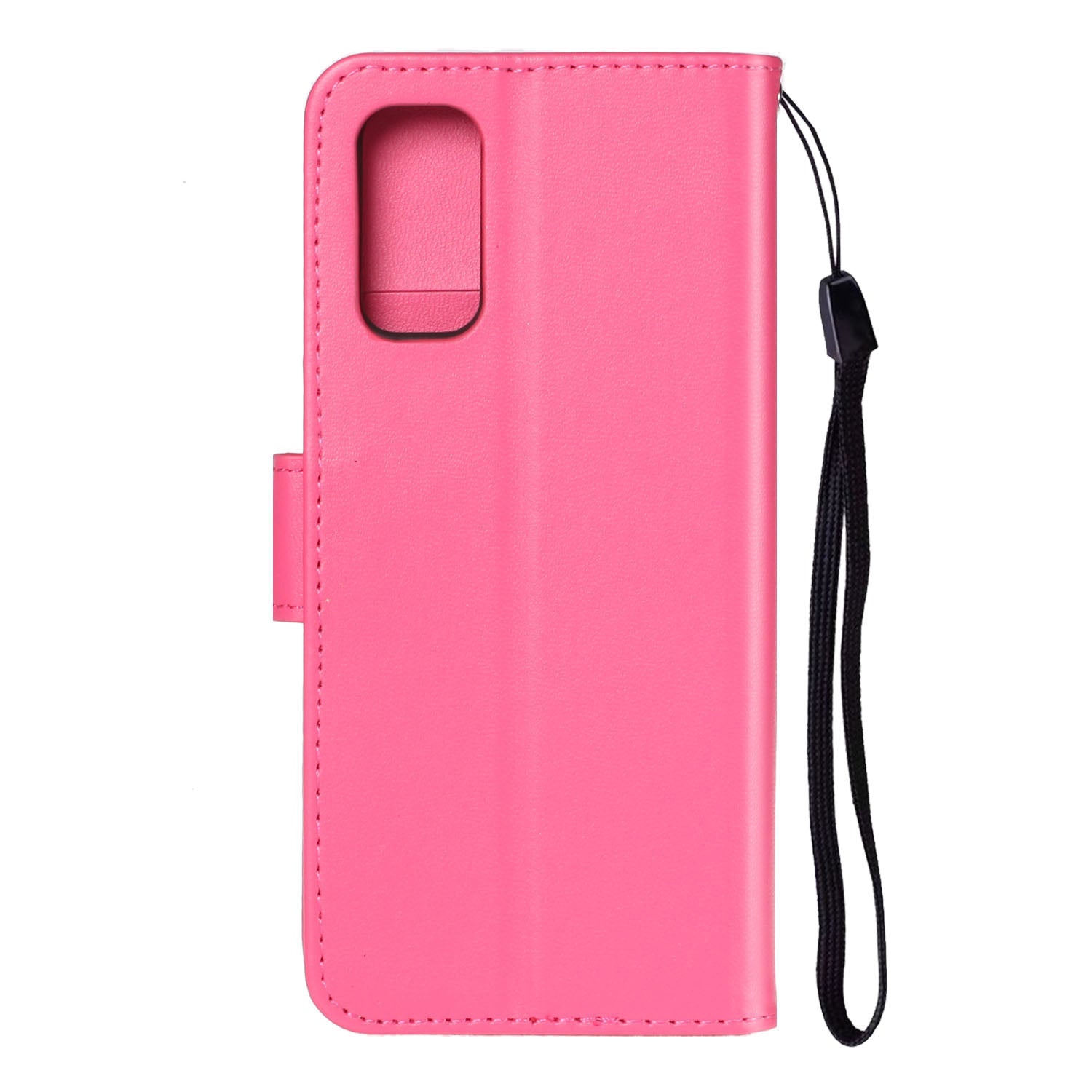 Pure Color Leather Mobile Cover for Samsung Galaxy S20 Plus - Rose