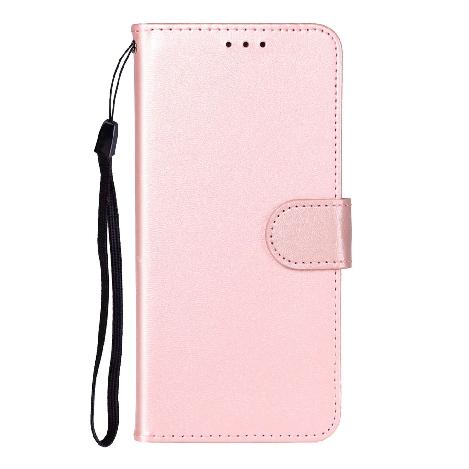 Pure Color Leather Mobile Cover for Samsung Galaxy S20 Plus - Rose Gold