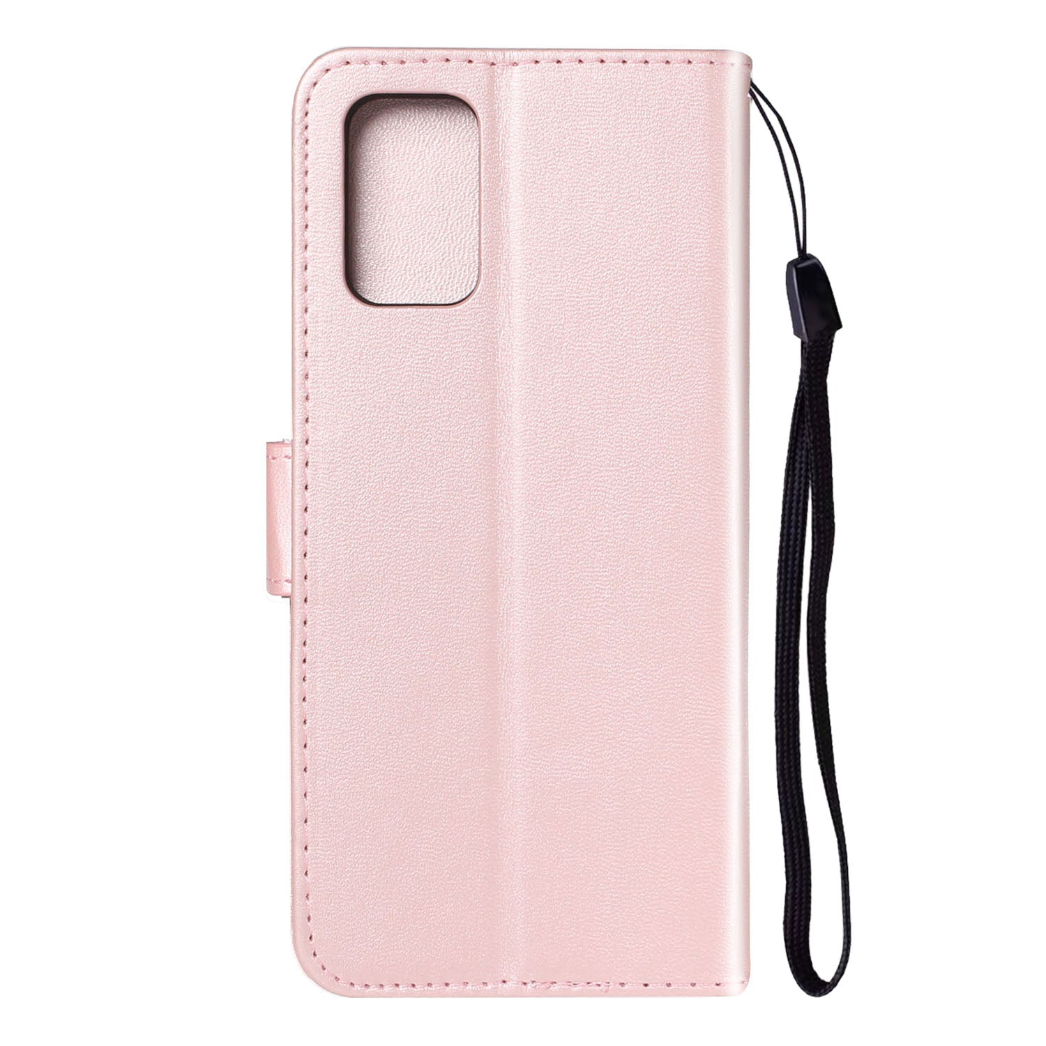 Pure Color Leather Mobile Cover for Samsung Galaxy S20 Plus - Rose Gold