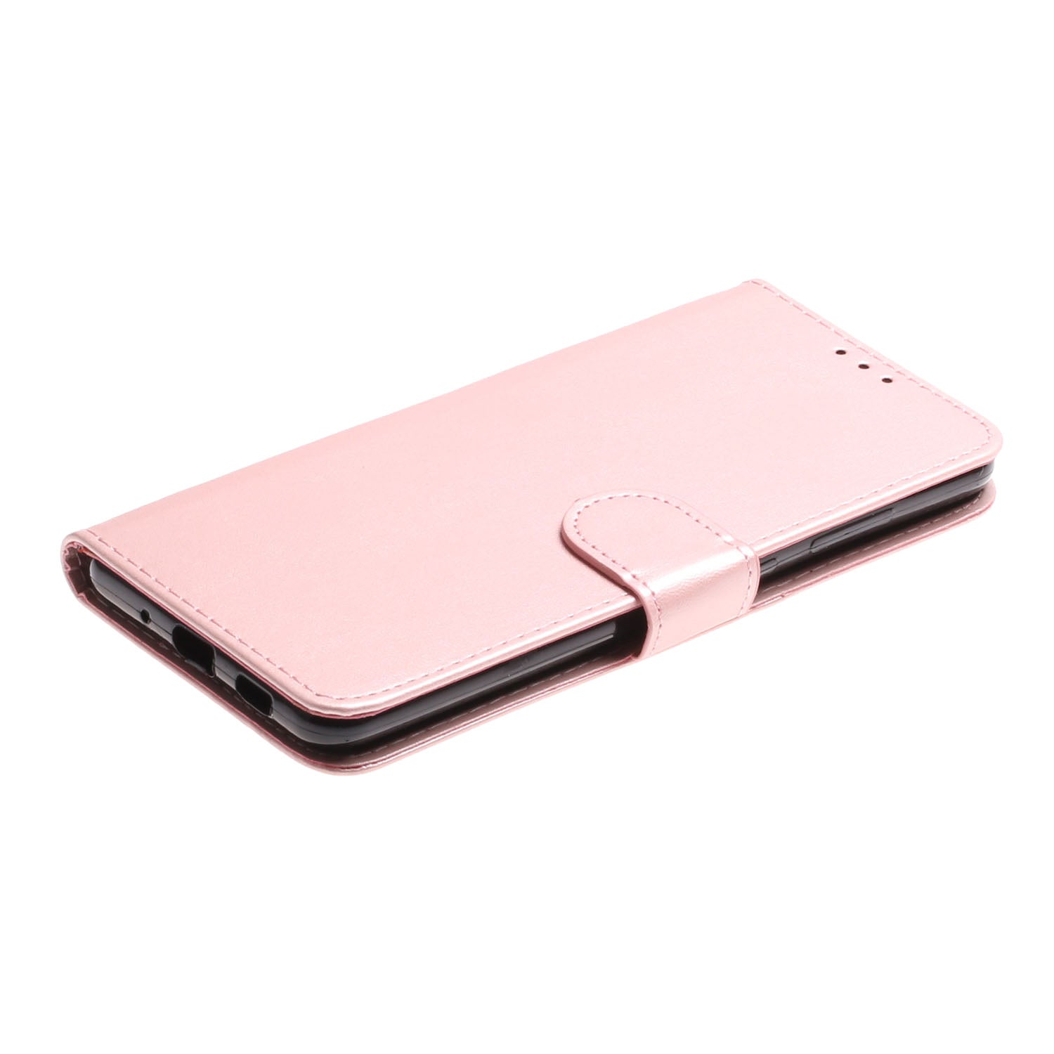 Pure Color Leather Mobile Cover for Samsung Galaxy S20 Plus - Rose Gold