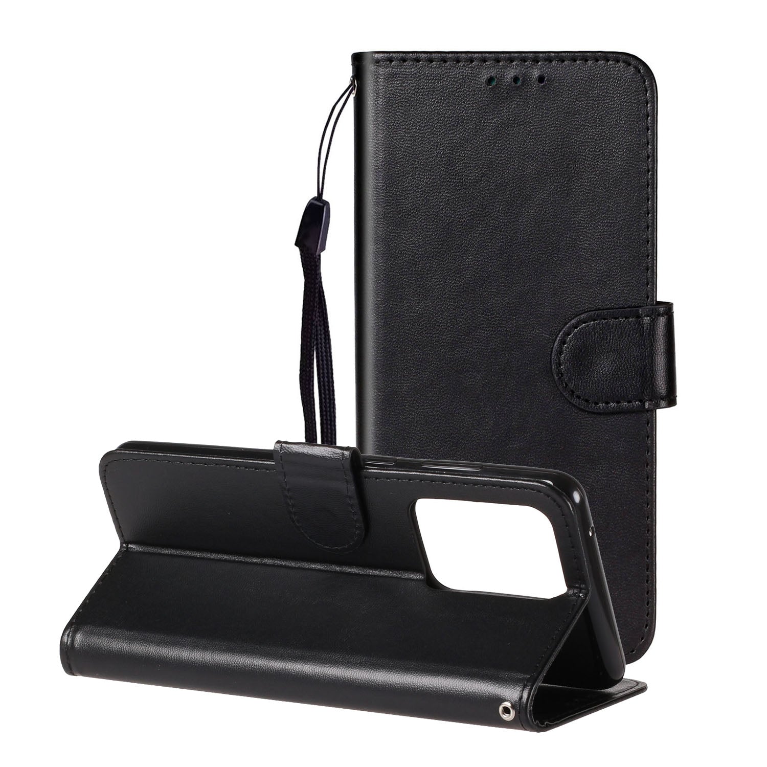 With Wallet Leather Stand Case for Samsung Galaxy S20 Ultra - Black