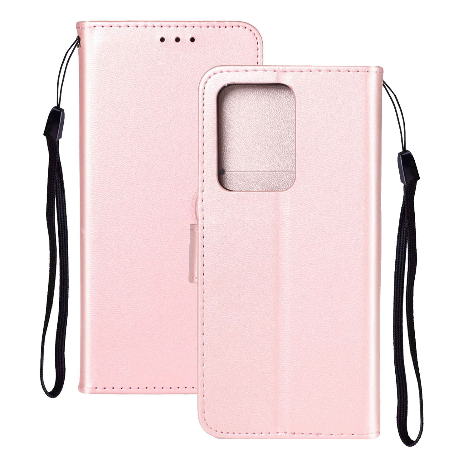 With Wallet Leather Stand Case for Samsung Galaxy S20 Ultra - Rose Gold