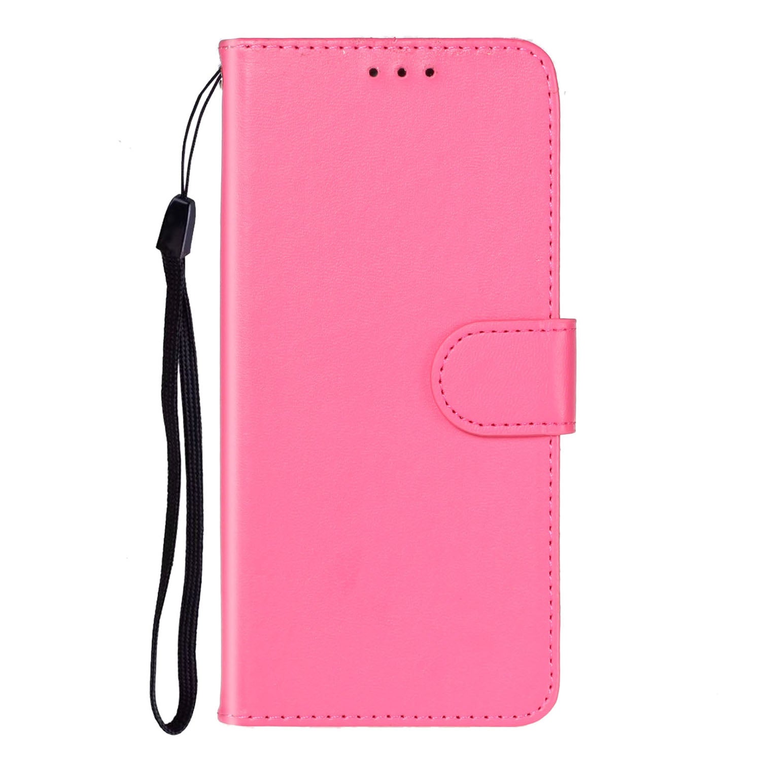 Solid Color Leather Wallet Mobile Phone Cover for Samsung Galaxy S20 4G/S20 5G - Rose