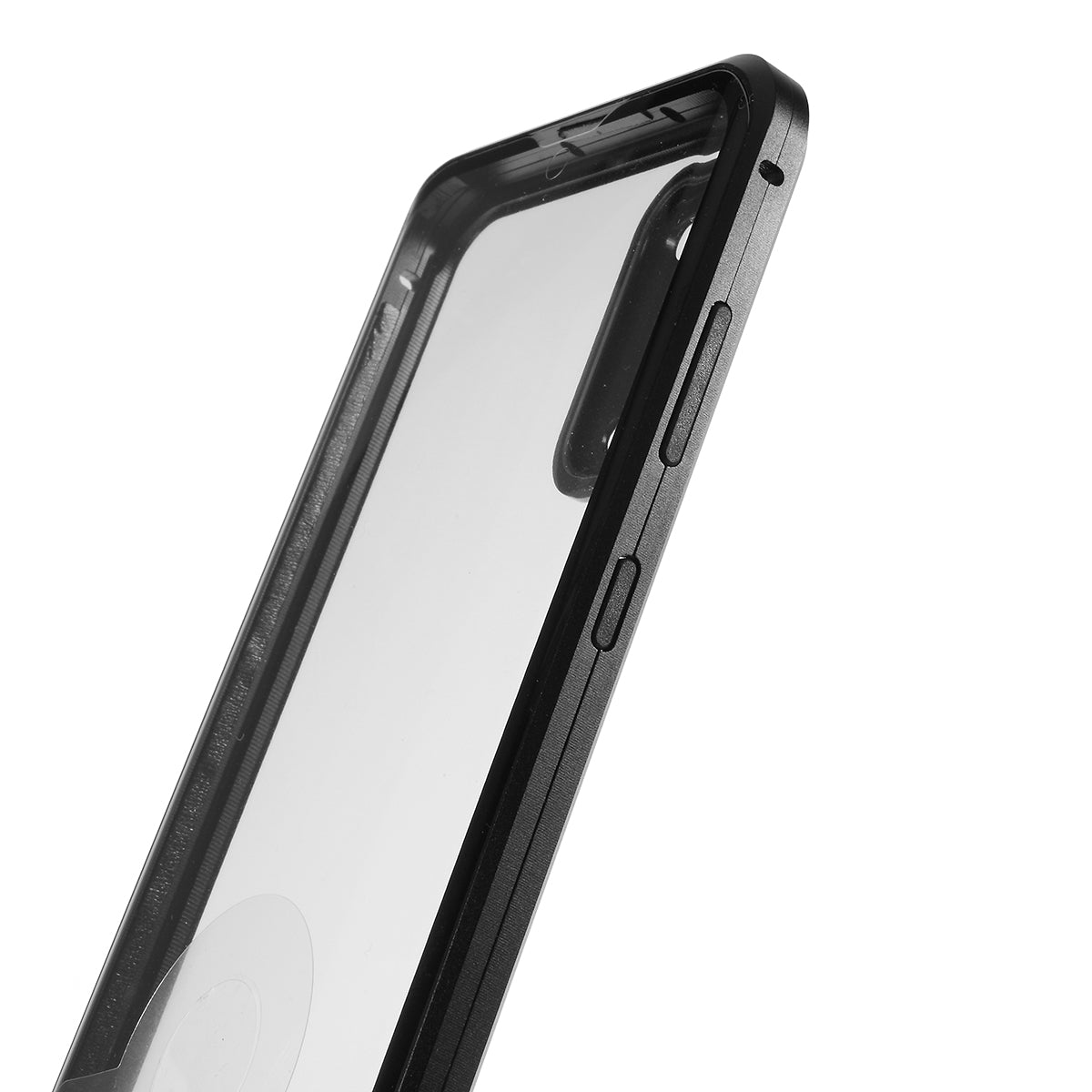 All-surrounding Magnetic Closure Tempered Glass Shell with Camera Covering for Samsung Galaxy S20 4G/S20 5G - Black