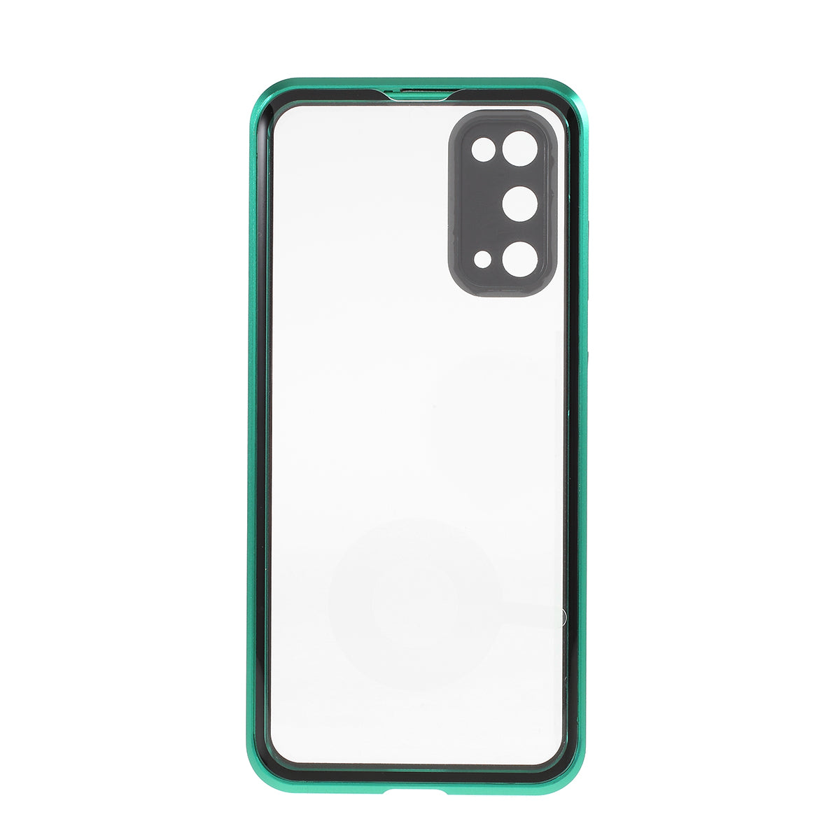 All-surrounding Magnetic Closure Tempered Glass Shell with Camera Covering for Samsung Galaxy S20 4G/S20 5G - Green