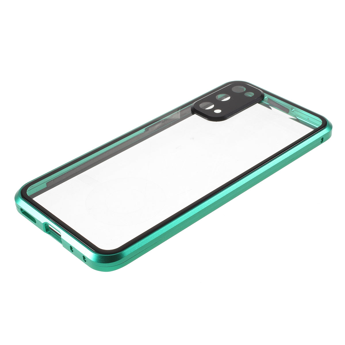 All-surrounding Magnetic Closure Tempered Glass Shell with Camera Covering for Samsung Galaxy S20 4G/S20 5G - Green