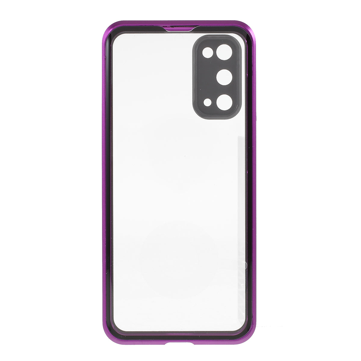 All-surrounding Magnetic Closure Tempered Glass Shell with Camera Covering for Samsung Galaxy S20 4G/S20 5G - Purple