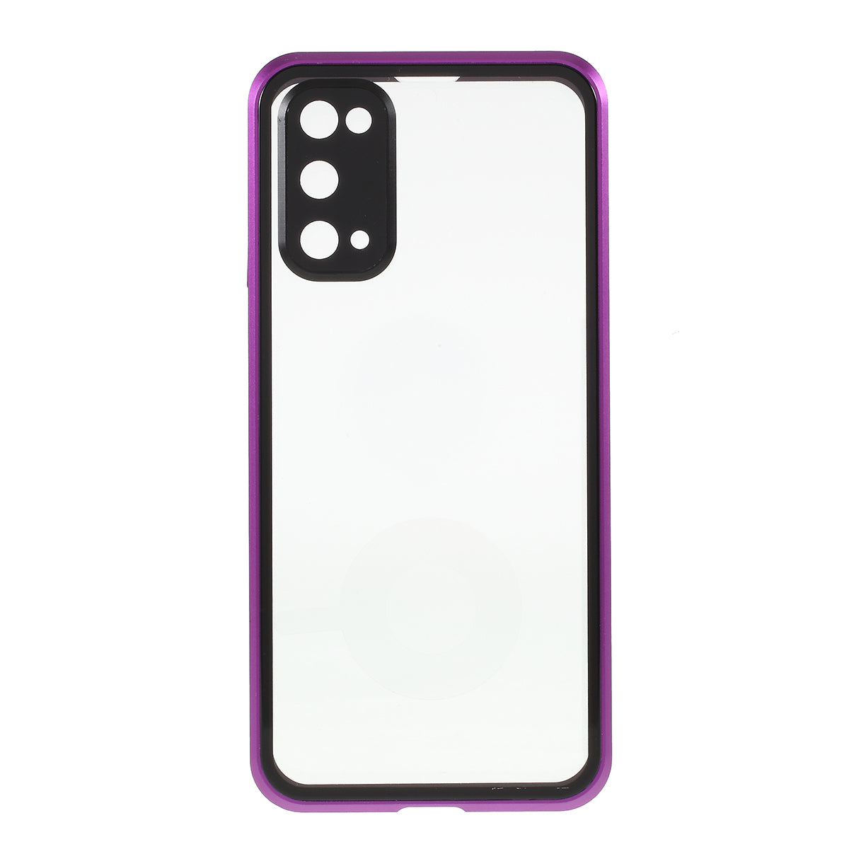 All-surrounding Magnetic Closure Tempered Glass Shell with Camera Covering for Samsung Galaxy S20 4G/S20 5G - Purple