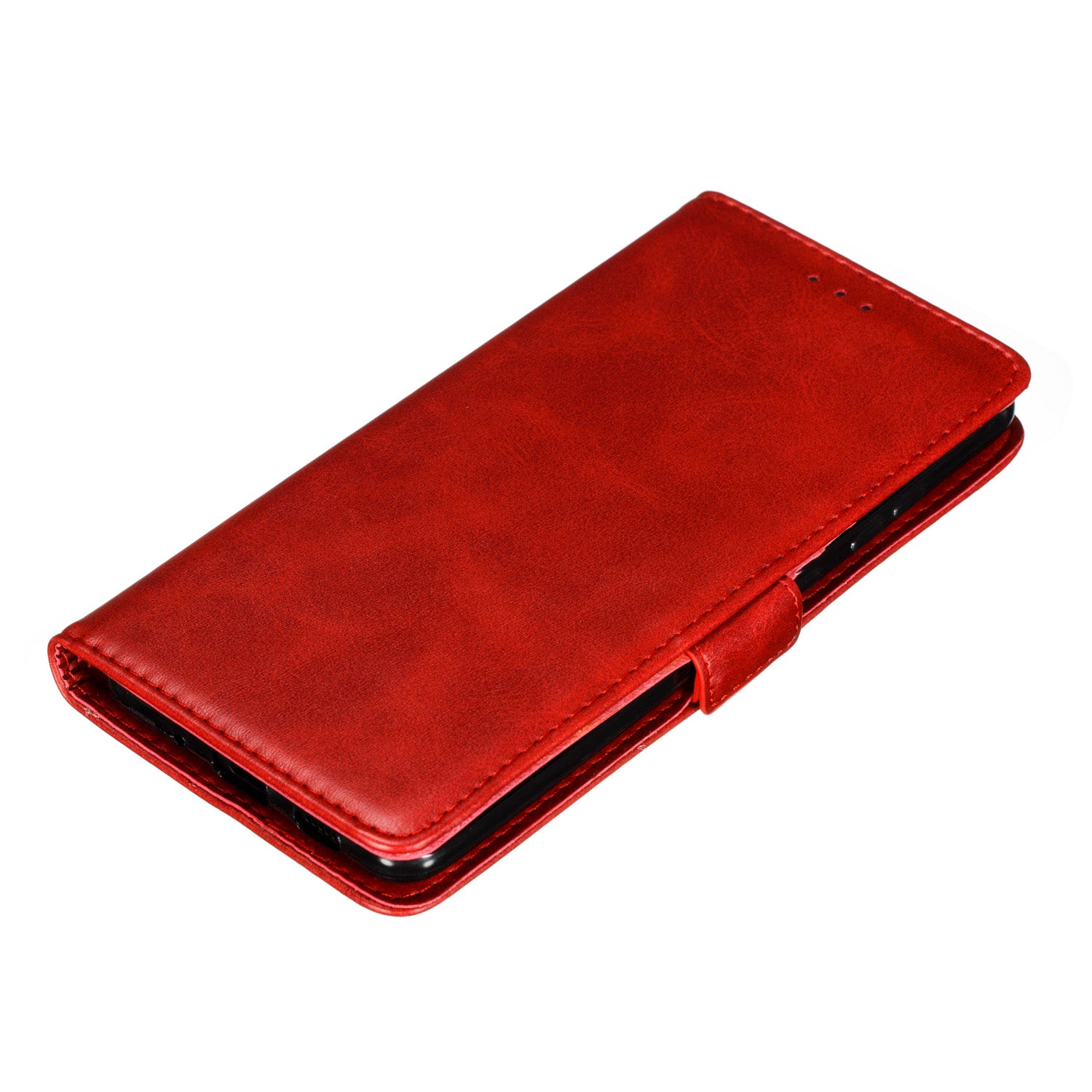 Wallet Leather Stand Phone Cover with Lanyard for Samsung Galaxy S20 Ultra - Red