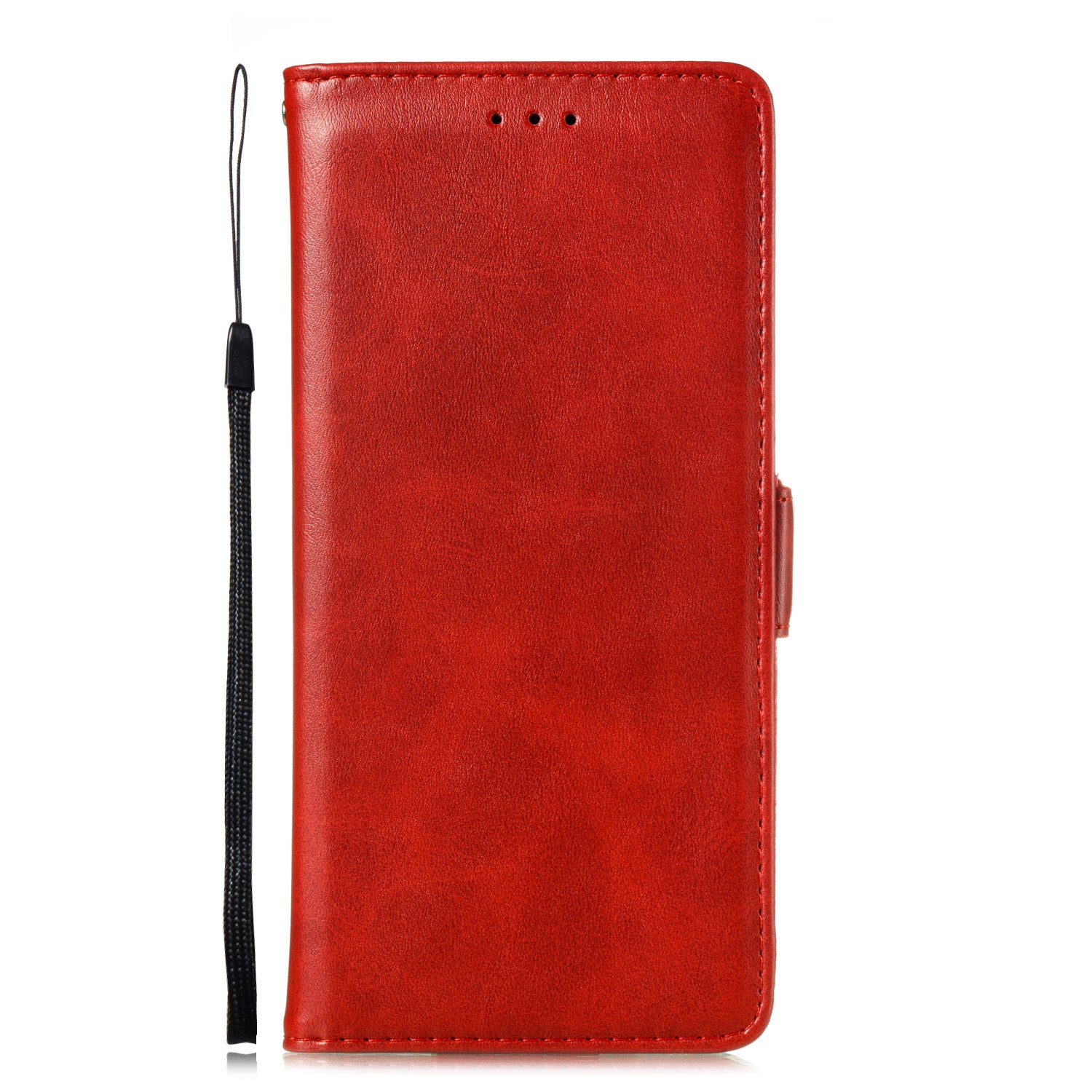 Wallet Leather Stand Phone Casing with Lanyard for Samsung Galaxy S20 Plus - Red