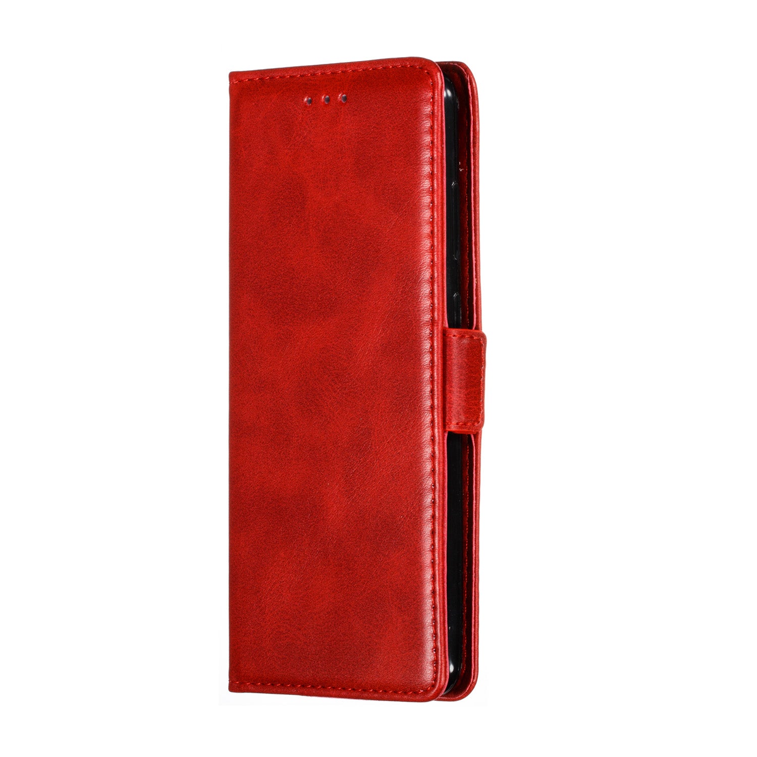 Wallet Leather Stand Phone Casing with Lanyard for Samsung Galaxy S20 Plus - Red