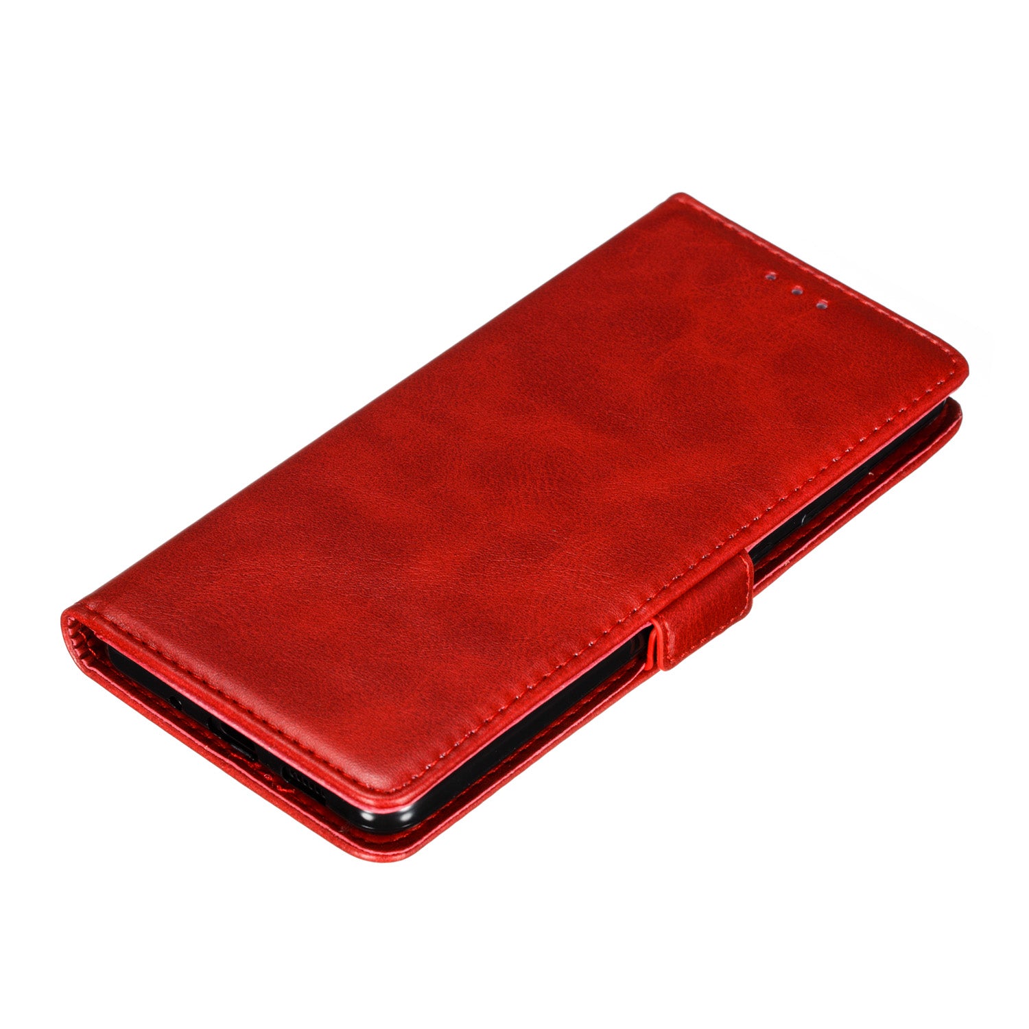 Wallet Leather Stand Phone Casing with Lanyard for Samsung Galaxy S20 Plus - Red