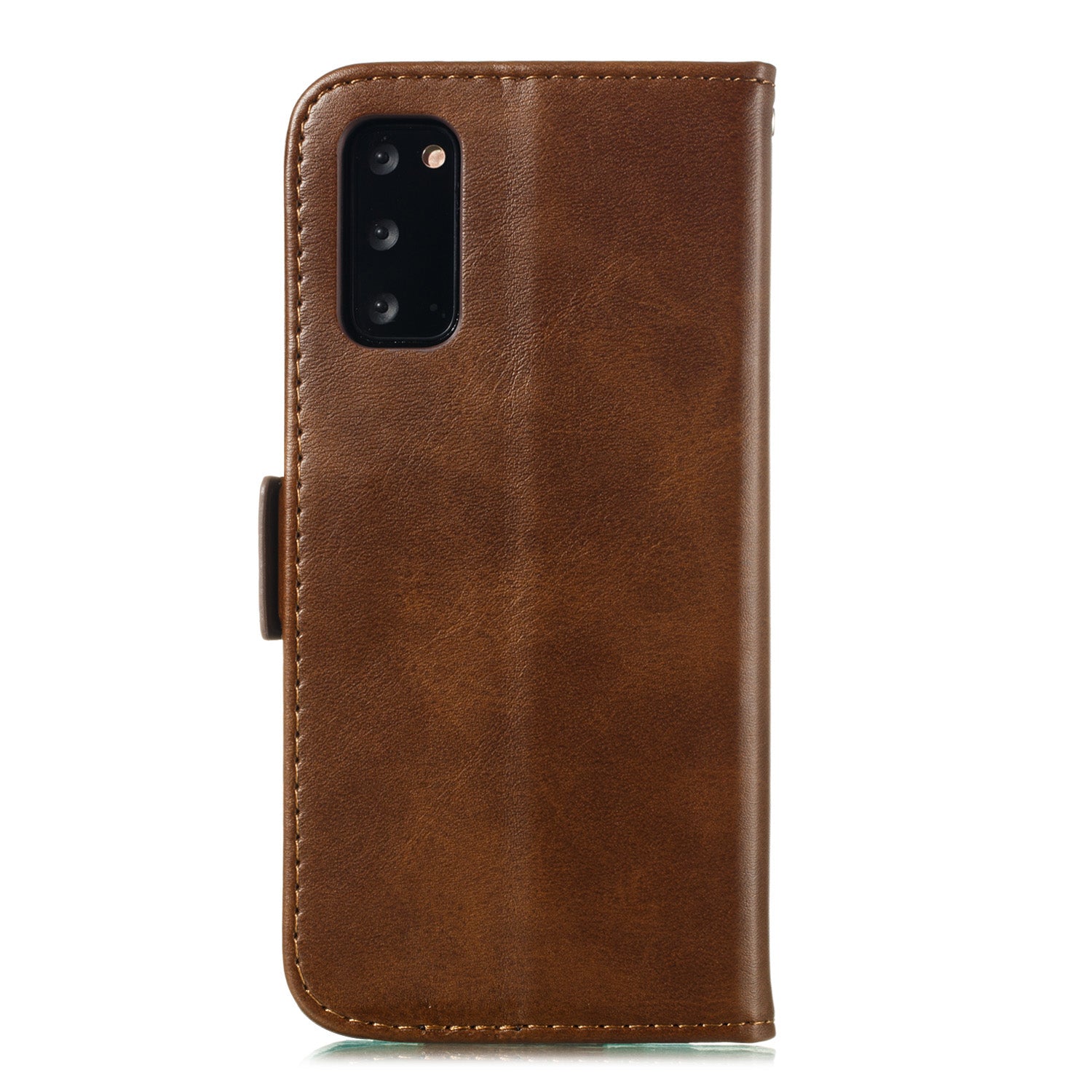 Wallet Leather Stand Case for Samsung Galaxy S20 4G/S20 5G - Coffee