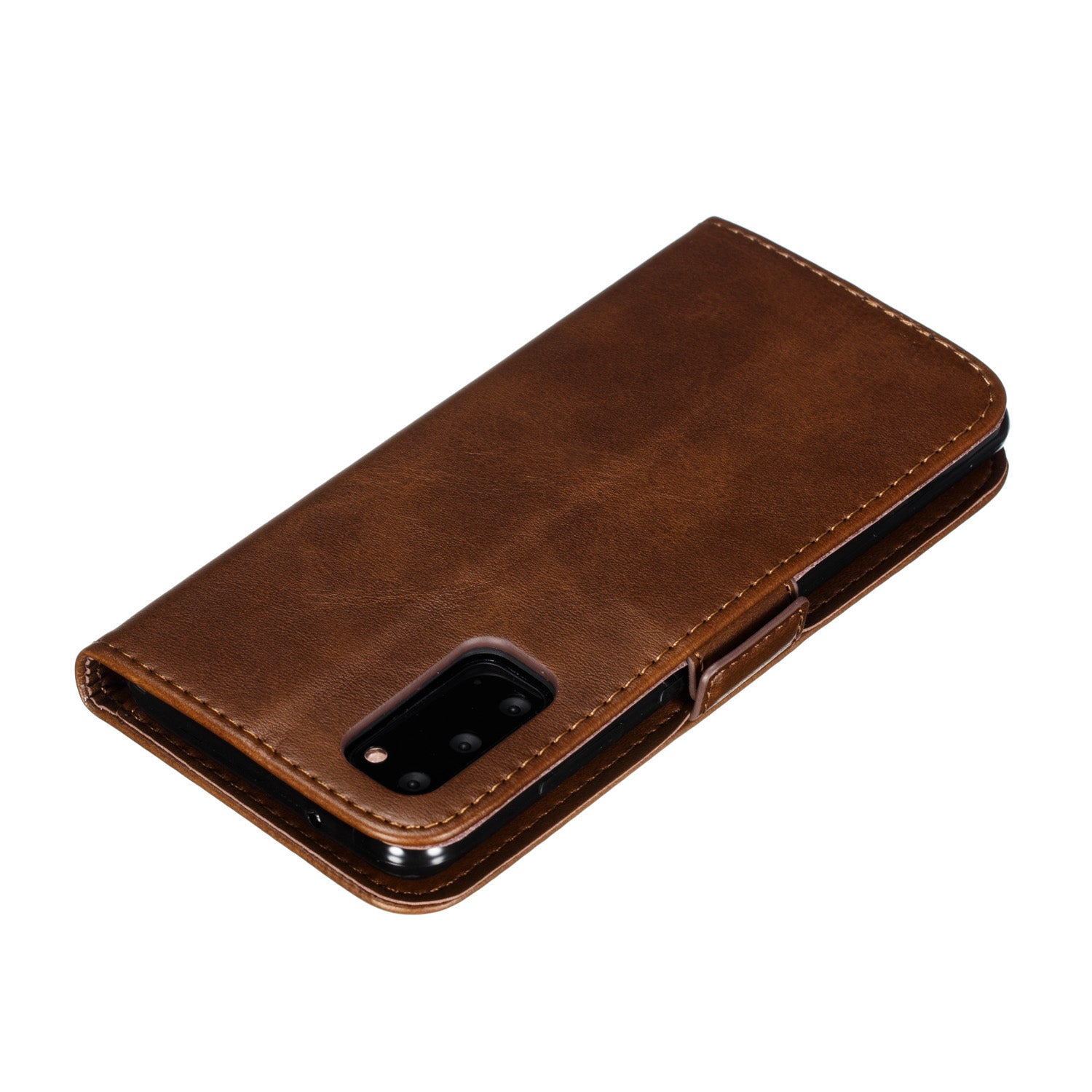 Wallet Leather Stand Case for Samsung Galaxy S20 4G/S20 5G - Coffee