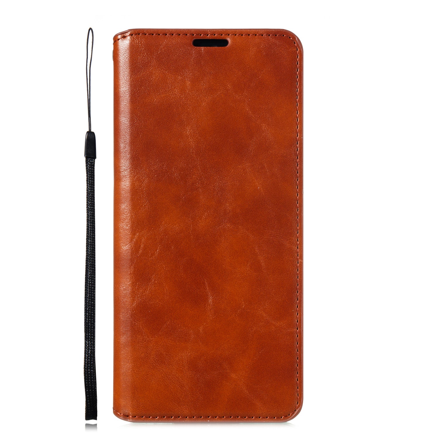 Crazy Horse Texture Leather Strong Magnetic Suction Phone Case for Samsung Galaxy S20 4G/S20 5G - Brown