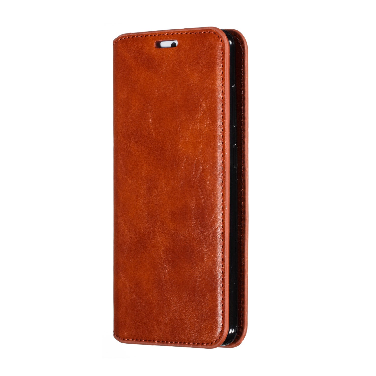 Crazy Horse Texture Leather Strong Magnetic Suction Phone Case for Samsung Galaxy S20 4G/S20 5G - Brown