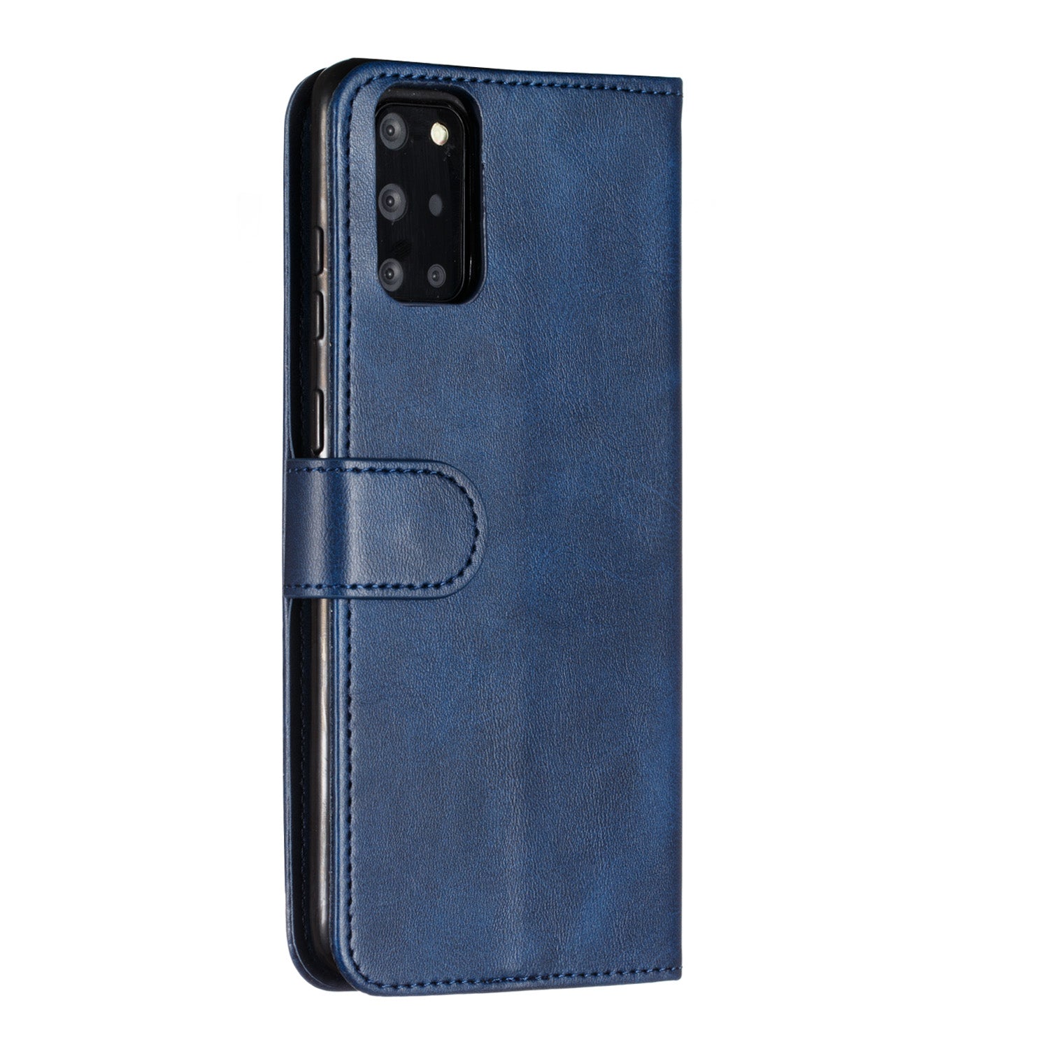 Zipper Pocket 9 Card Slots Leather Wallet Case for Samsung Galaxy S20 Plus / S20 Plus 5G - Blue