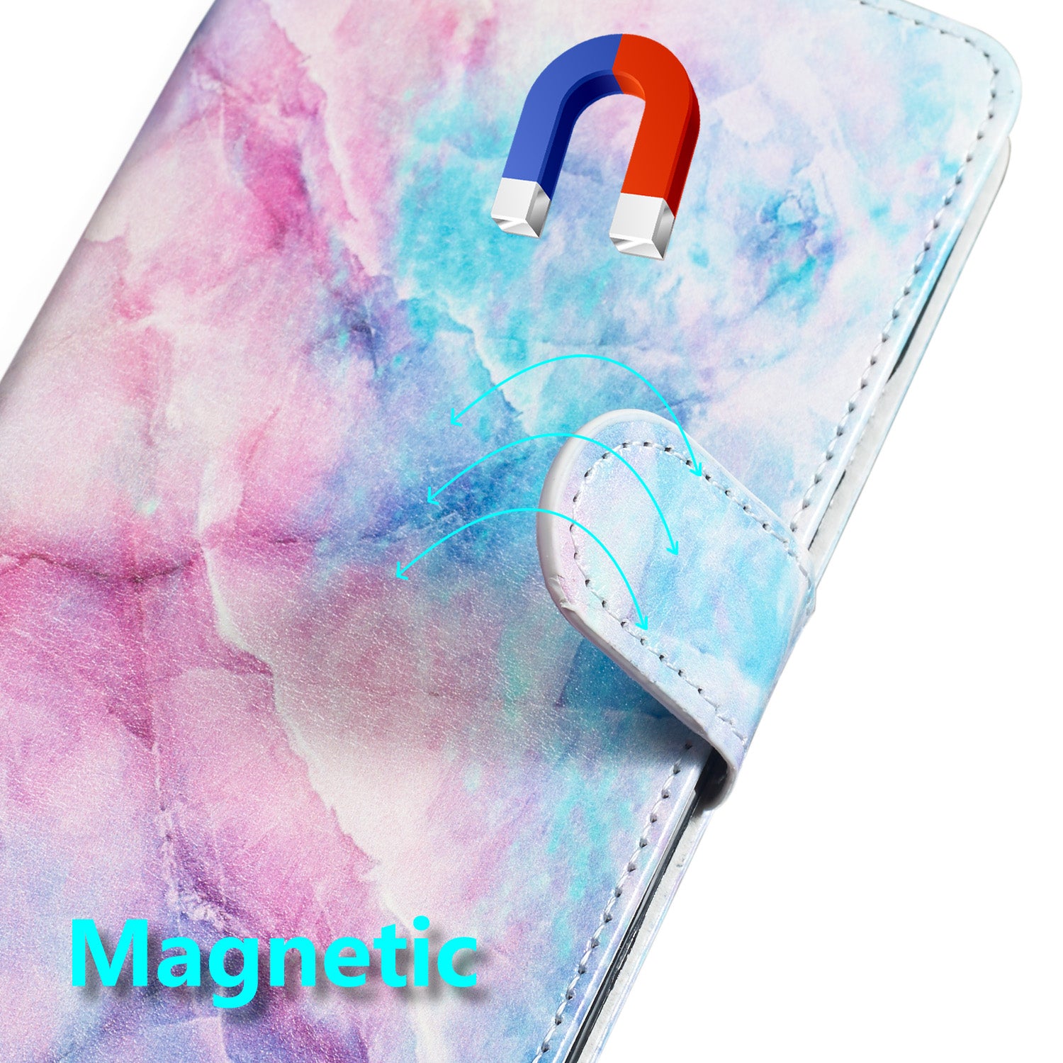 New Pattern Printing Leather Wallet Stand Phone Case for Samsung Galaxy S20 Ultra - Color Marble Grain