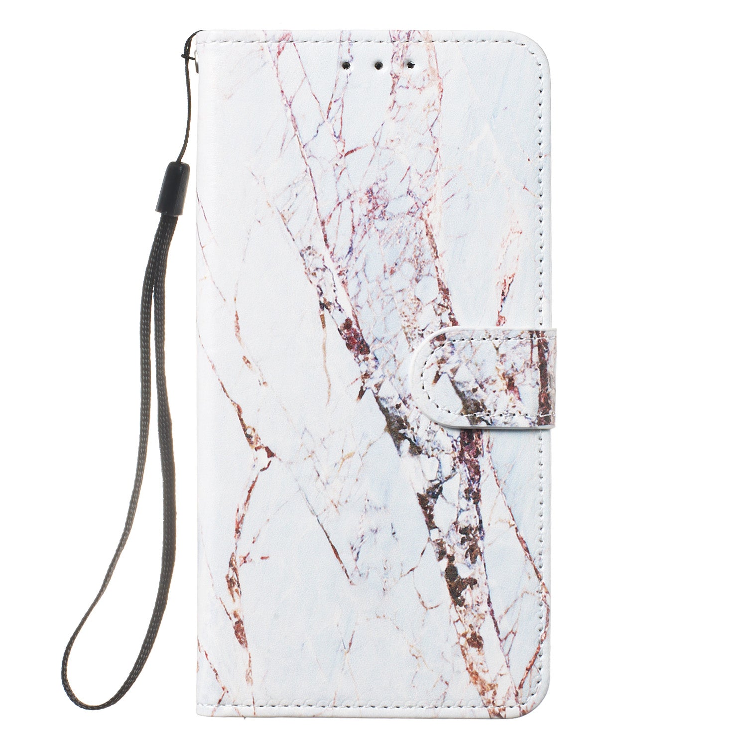 New Pattern Printing Leather Wallet Stand Phone Case for Samsung Galaxy S20 Ultra - Brown Marble Grain