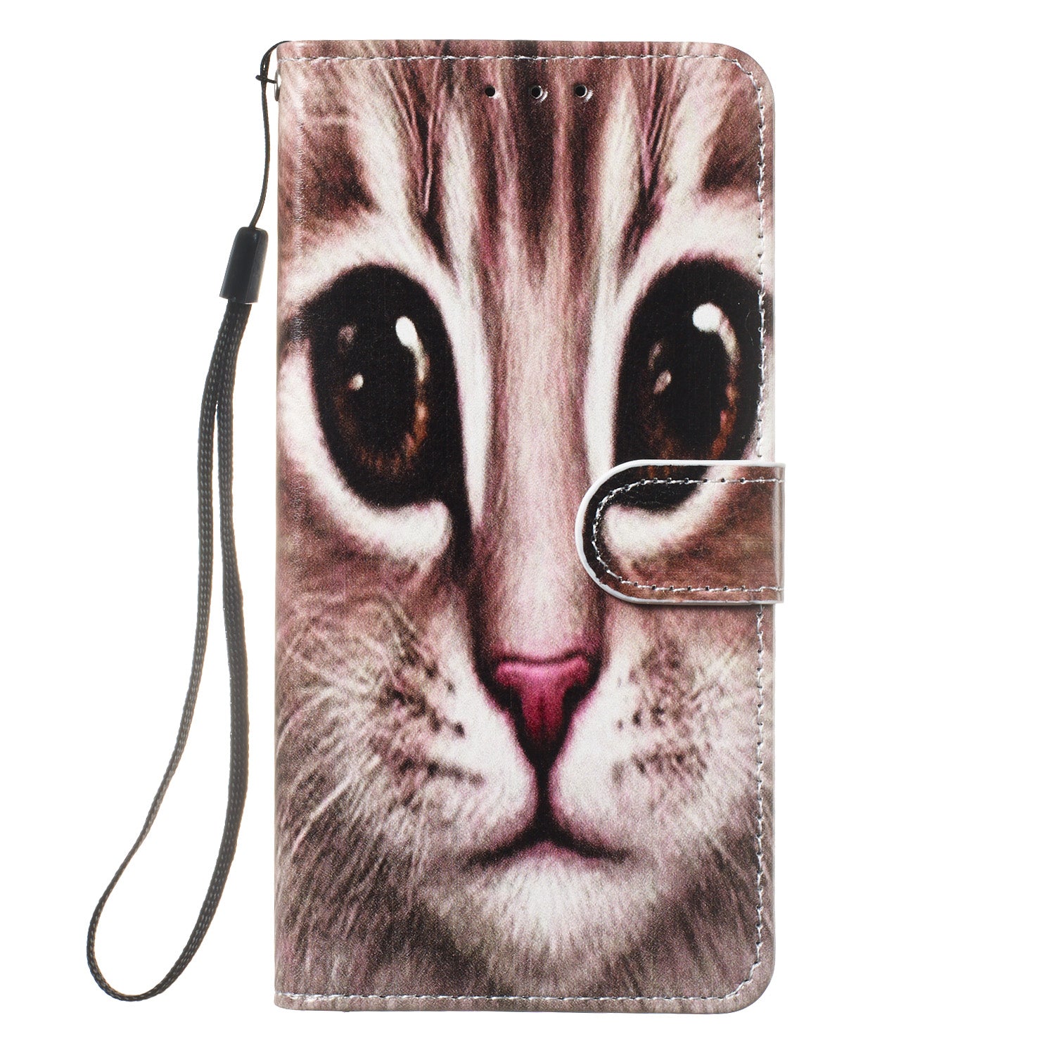 New Pattern Printing Leather Wallet Stand Phone Case for Samsung Galaxy S20 Ultra - Cat