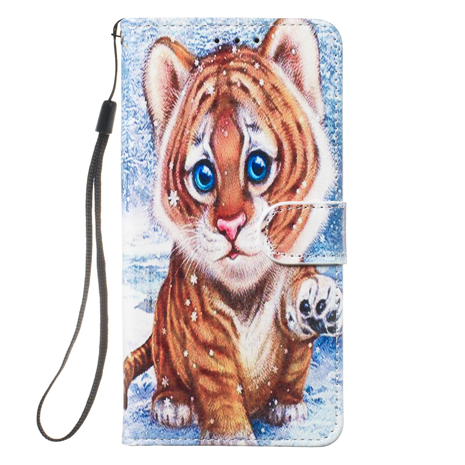 New Pattern Printing Leather Wallet Stand Phone Case for Samsung Galaxy S20 Ultra - Little Tiger