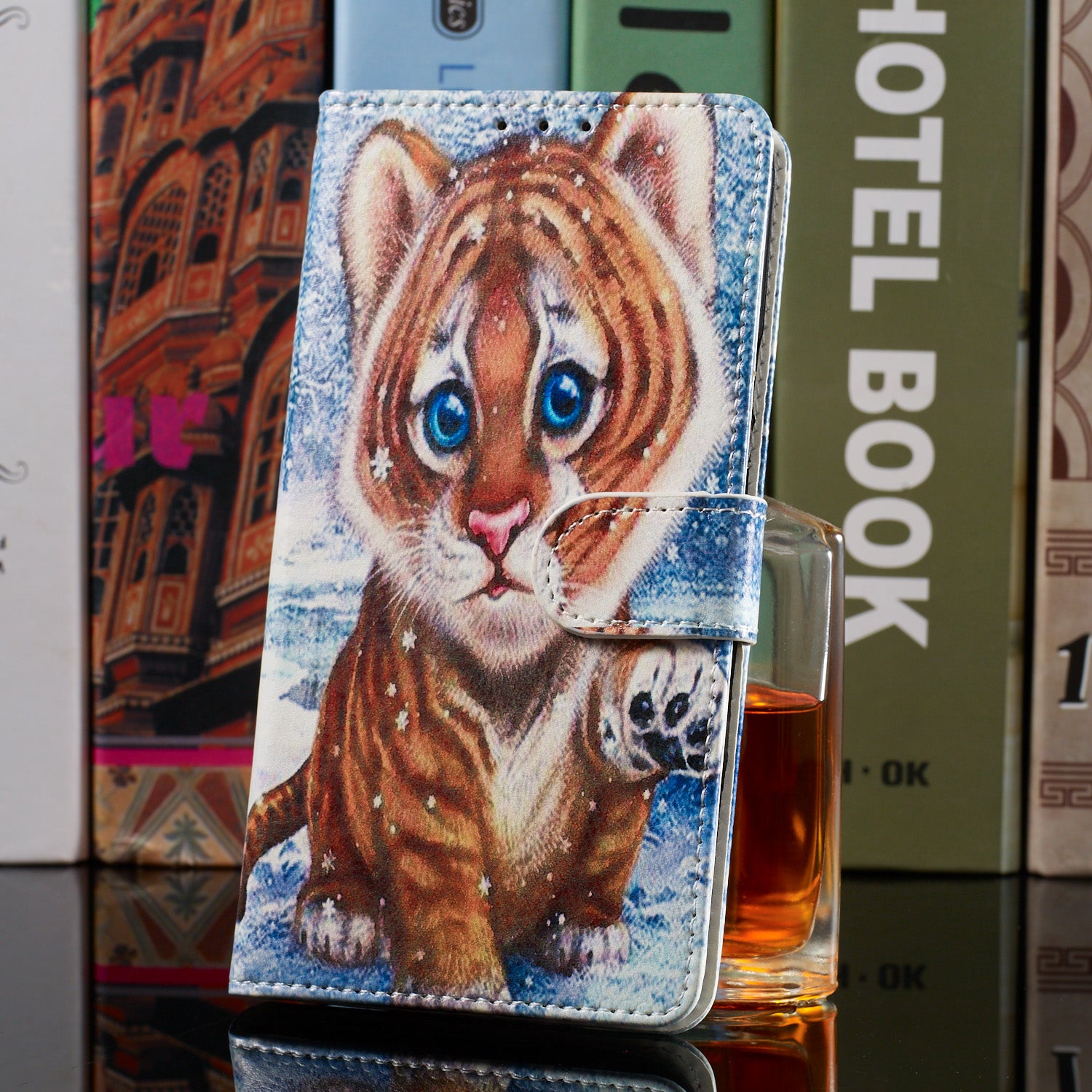 New Pattern Printing Leather Wallet Stand Phone Case for Samsung Galaxy S20 Ultra - Little Tiger