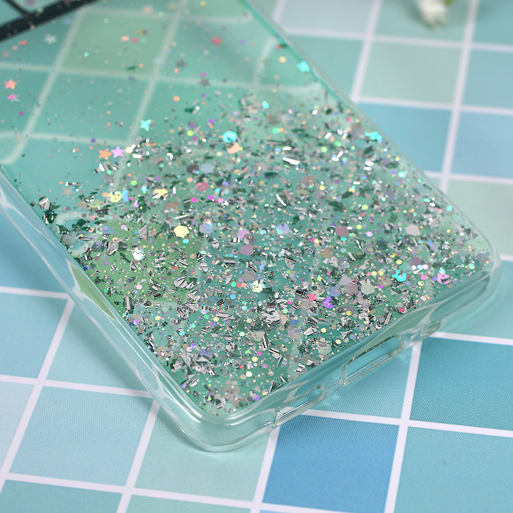 Glitter Sequins Inlaid Style TPU Protective Phone Shell for Samsung Galaxy S20 Plus - Green