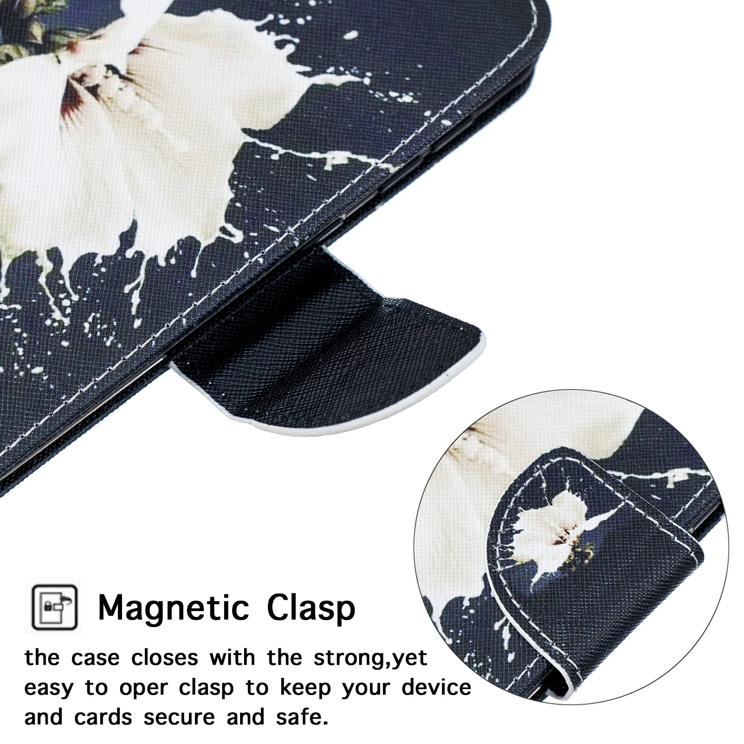 Cross Texture Pattern Printing Leather Wallet Phone Casing for Samsung Galaxy S20 Plus - White Flower