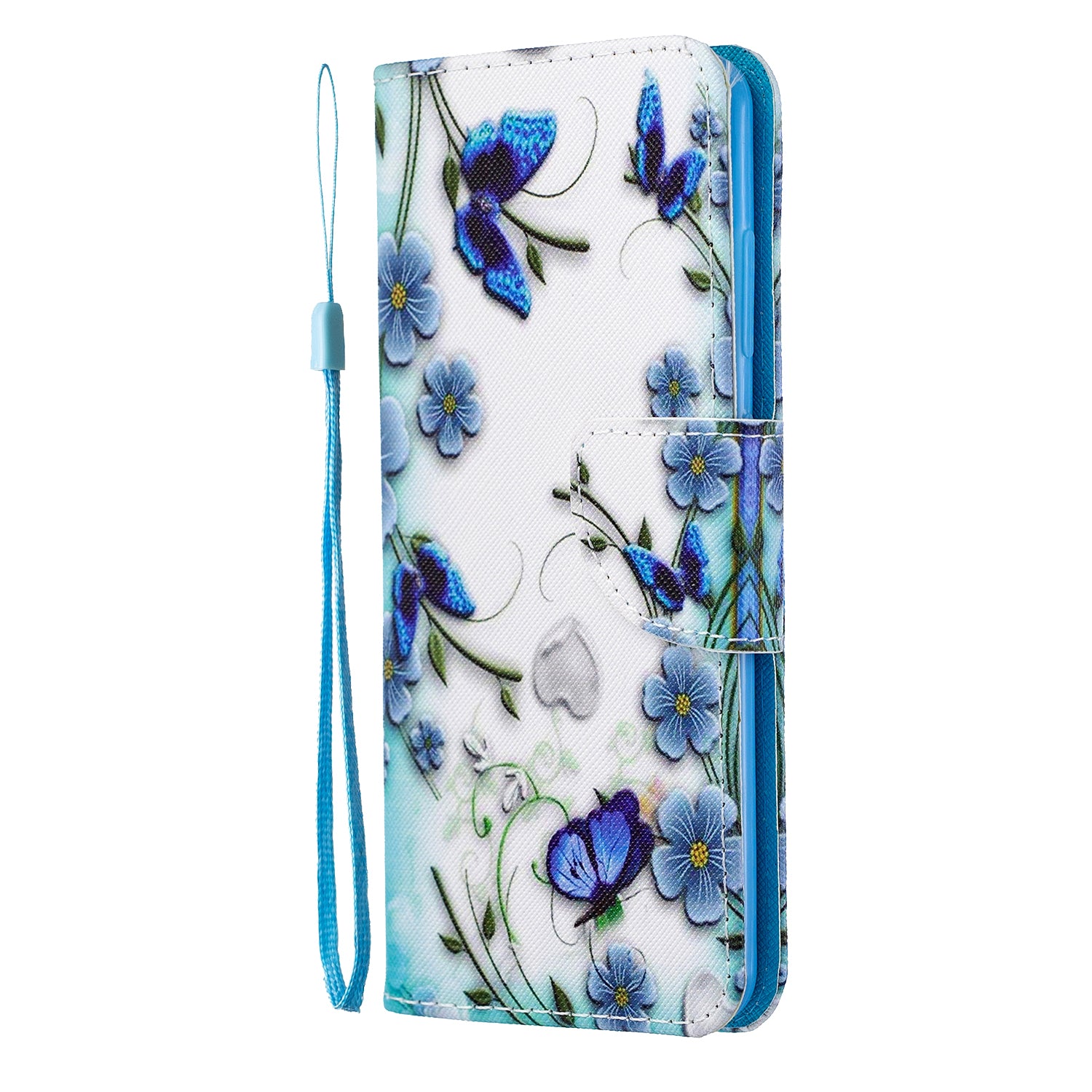 Pattern Printing Cross Texture Wallet Leather Stand Case for Samsung Galaxy S20 4G/S20 5G - Butterfly and Flower