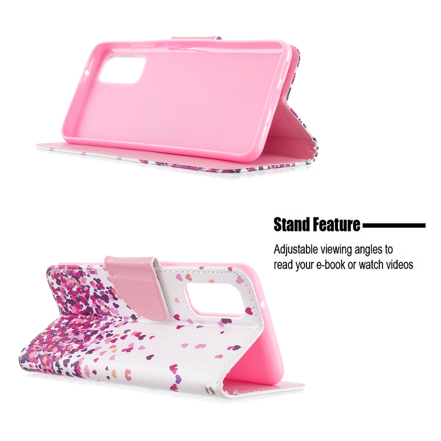 Pattern Printing Cross Texture Wallet Leather Stand Case for Samsung Galaxy S20 4G/S20 5G - Hearts