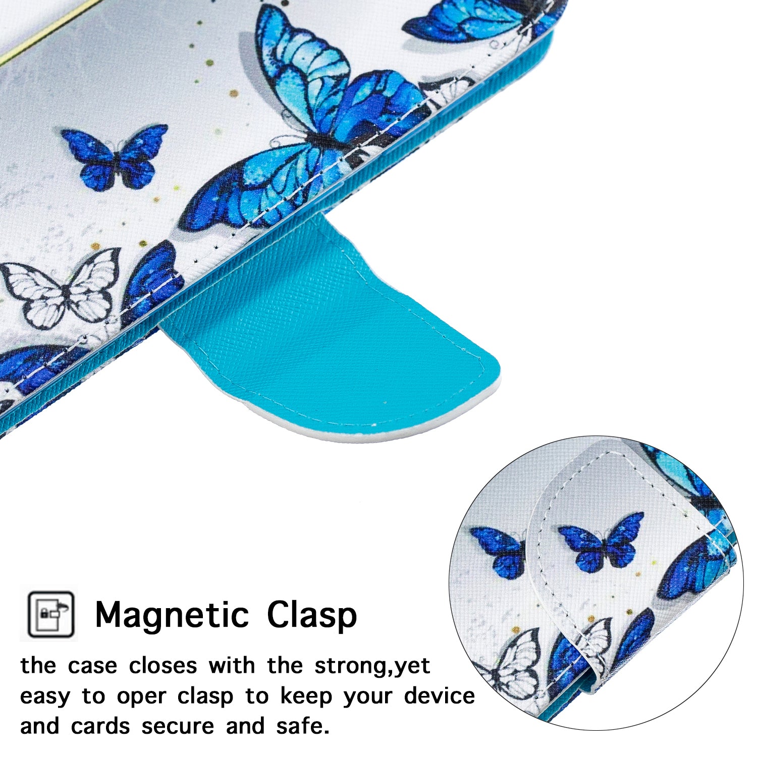 Pattern Printing Cross Texture Wallet Leather Stand Case for Samsung Galaxy S20 4G/S20 5G - Blue Butterfly