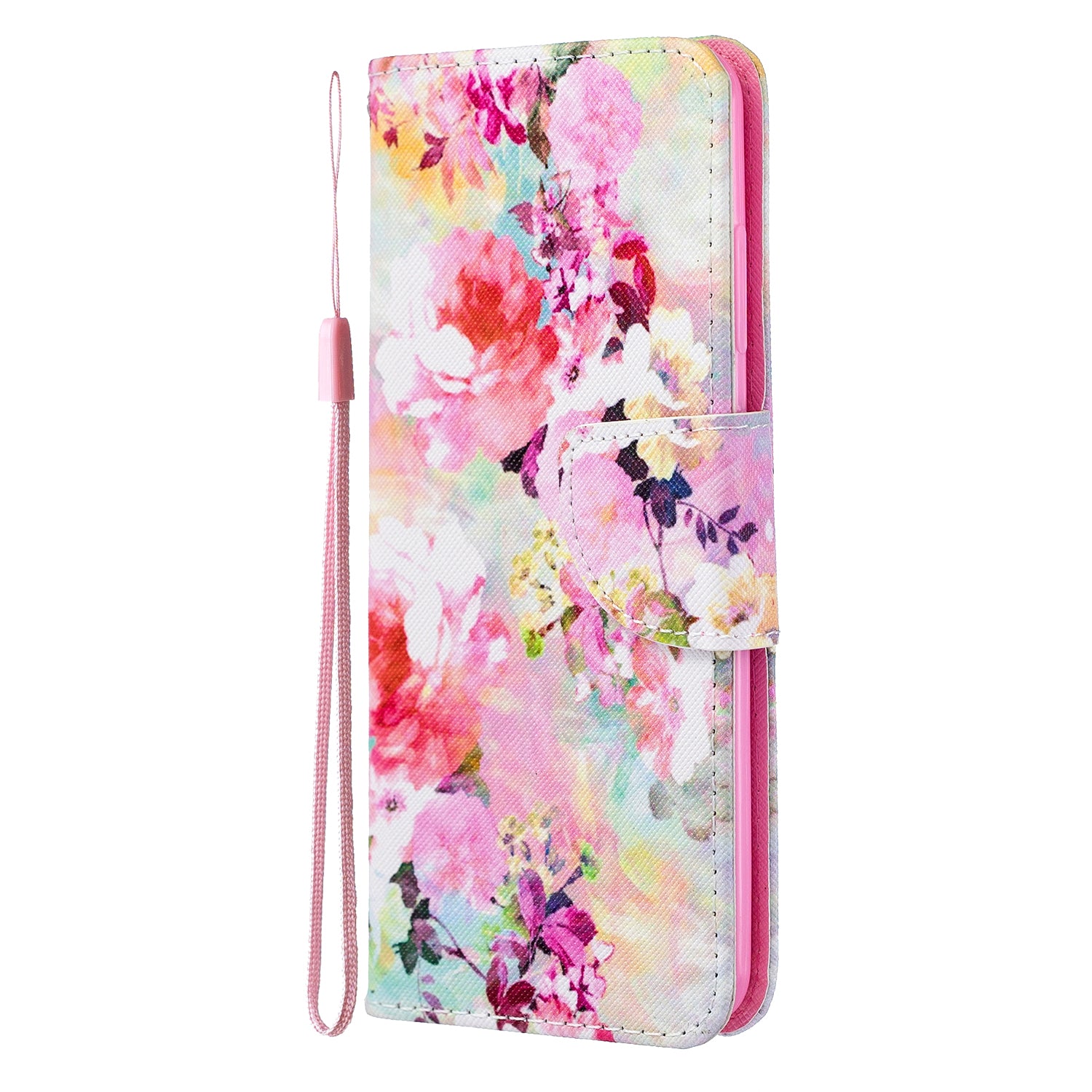 Pattern Printing Cross Texture Wallet Leather Stand Case for Samsung Galaxy S20 4G/S20 5G - Vivid Flowers